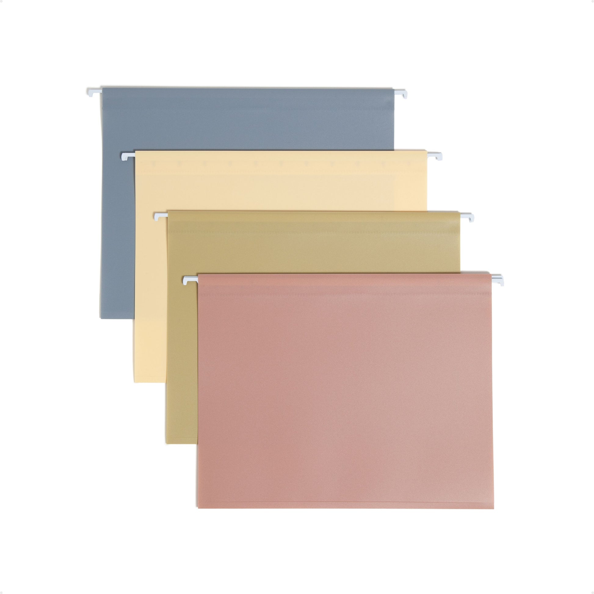 Poly Hanging File Folders, Assorted Dawn Color, Letter Size, Set of 12, 086486105248