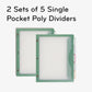 U Brands 5 Tab Dividers - Clear View, Set of 2, 843463161808