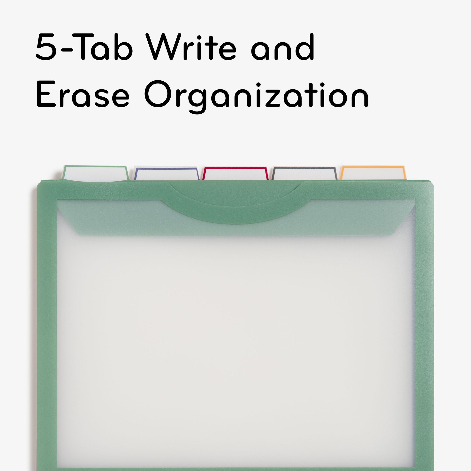 U Brands 5 Tab Dividers - Clear View, Set of 2, 843463161808