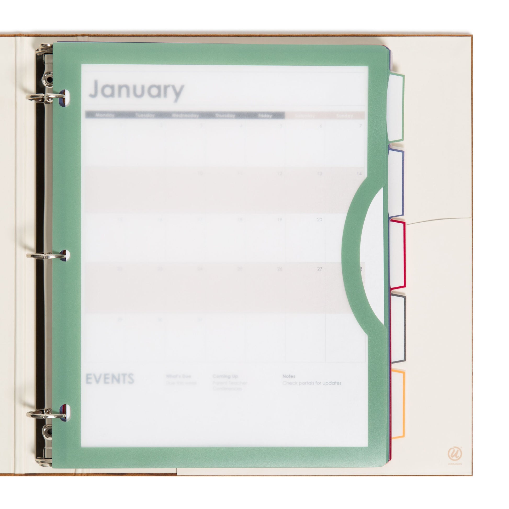 U Brands 5 Tab Dividers - Clear View, Set of 2, 843463161808