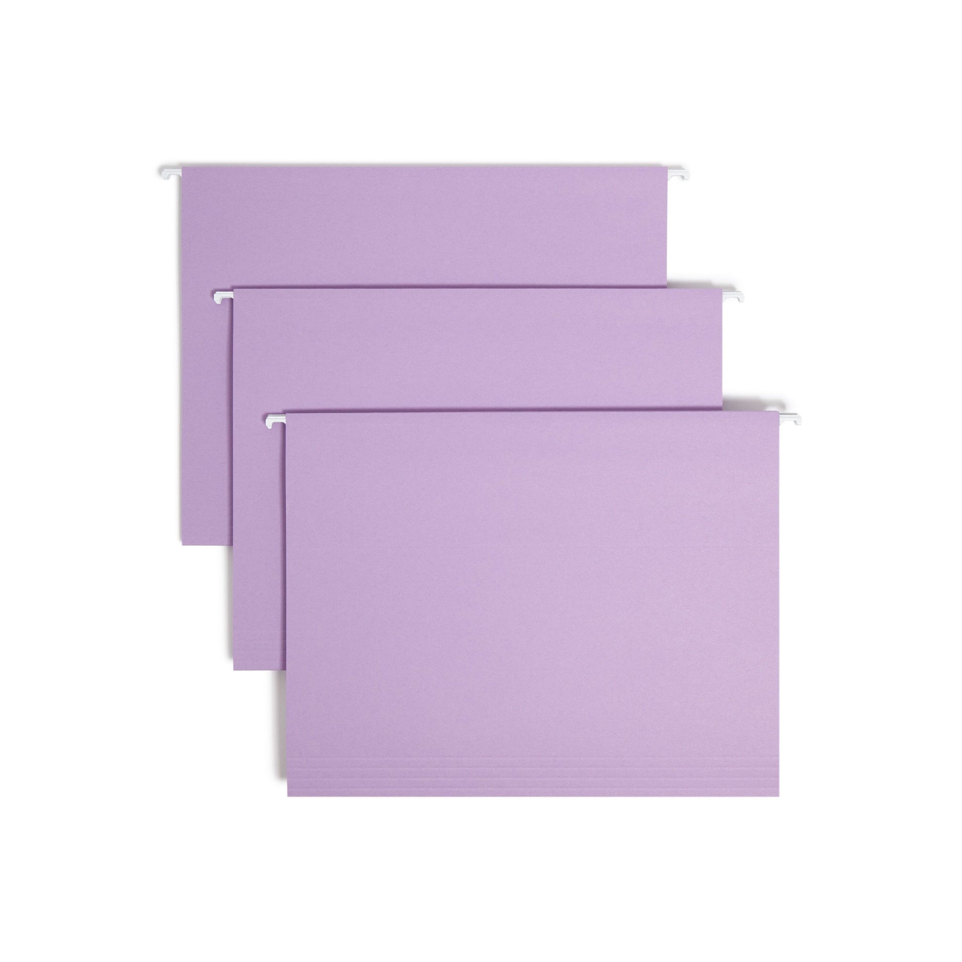 Standard Hanging File Folders with 1/5-Cut TabsStandard Hanging File Folders, 1/5 Cut, Lavender, Letter Size, Set of 50, 086486640640