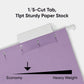 Standard Hanging File Folders with 1/5-Cut TabsStandard Hanging File Folders, 1/5 Cut, Lavender, Letter Size, Set of 50, 086486640640
