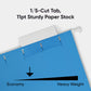 Standard Hanging File Folders with 1/5-Cut Tabs, Sky Blue Color, Letter Size, Set of 25, 086486640688