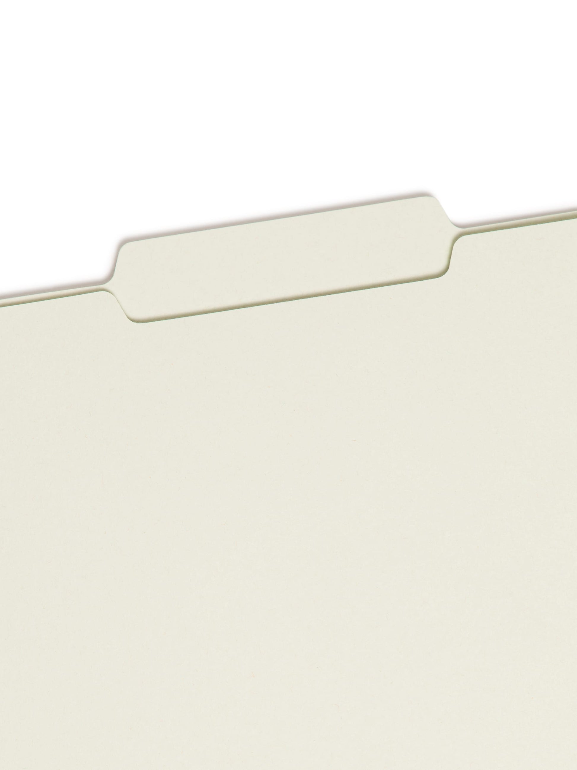 SafeSHIELD® Pressboard Fastener File Folders, 2/5-Cut Guide Height Right of Center Tab, Gray/Green Color, Letter Size, 