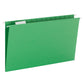 Standard Hanging File Folders with 1/5-Cut Tabs, Green Color, Legal Size, Set of 25, 086486641616