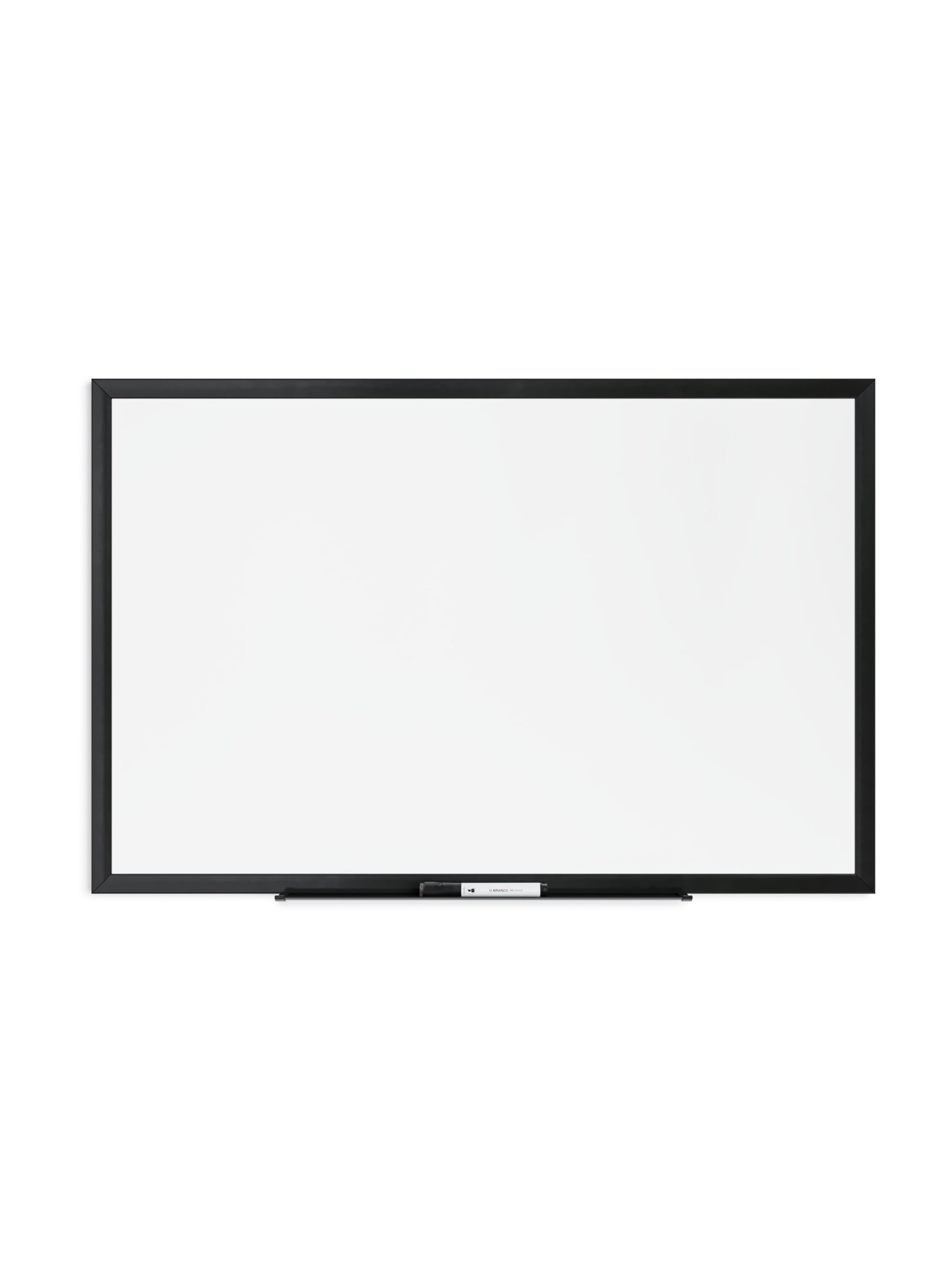 Metal Frame Dry Erase Board, Black, White, 23" x 35", 3 x 2, White, 23" X 35" Size, Set of 1, 817894028955