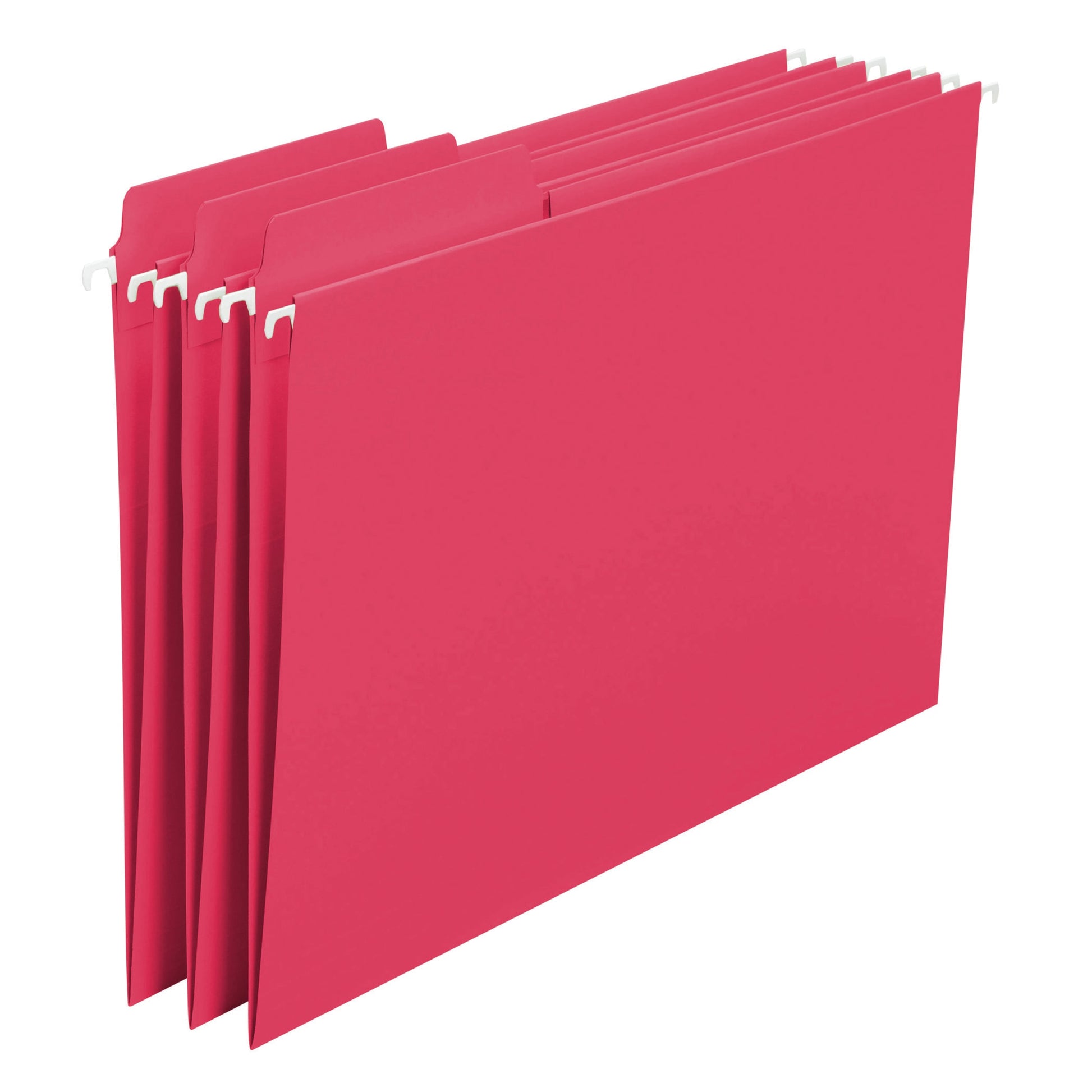 FasTab® Hanging File Folders, 1/3-Cut Tab, Red Color, Letter Size, Set of 20, 086486640961