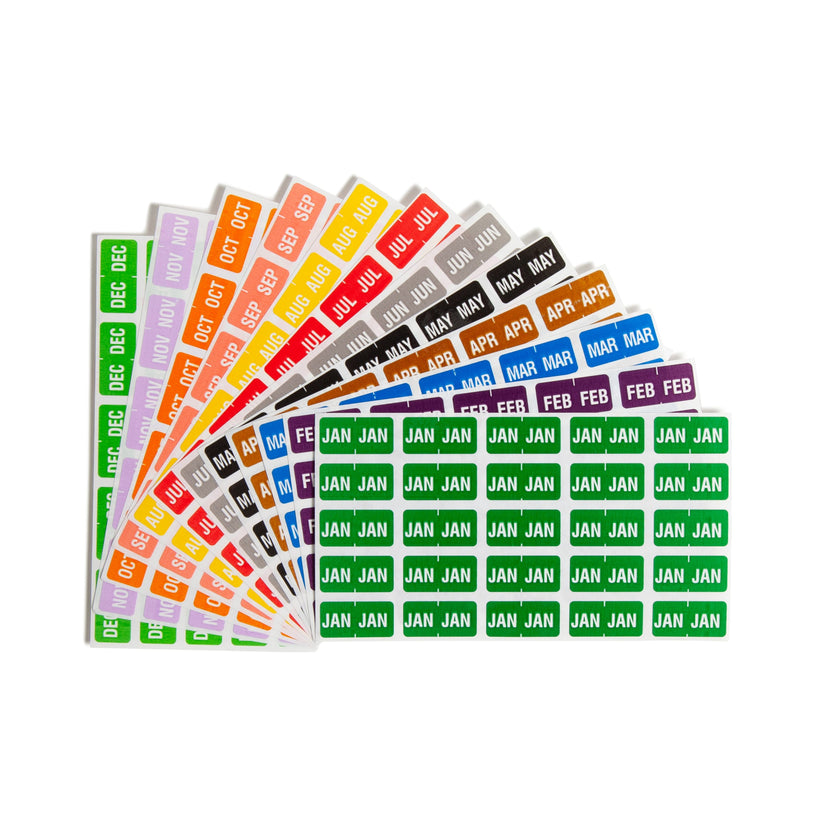 Year Month Label Smead ETS Color-Coded Month and Year Labels - Sheets