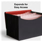 Poly Expanding Files with Flap, 12 Pockets, Wave Pattern, Red Color, Letter Size, Set of 1, 086486708661