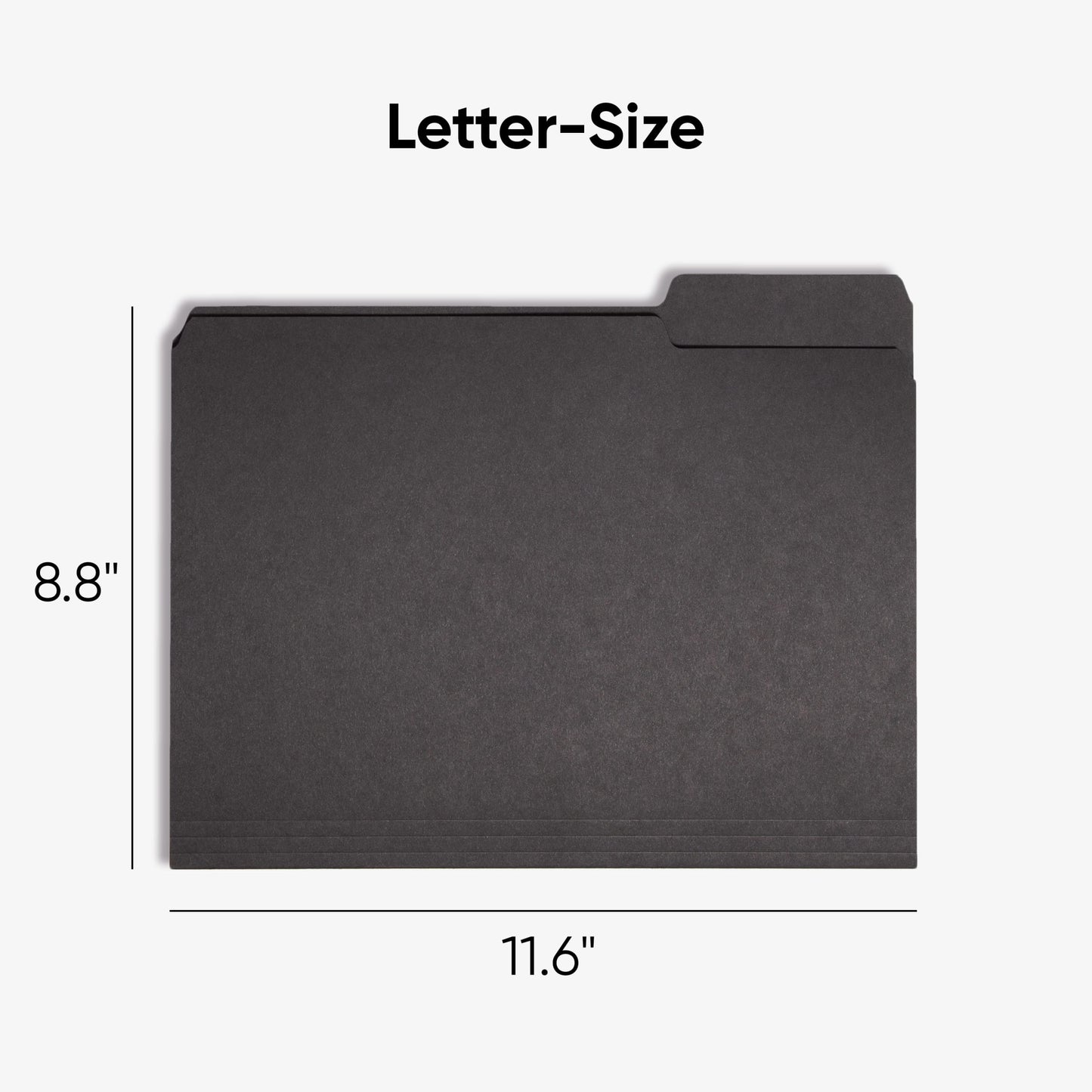 Interior File Folders, Black Color, Letter Size, Set of 100, 086486102438