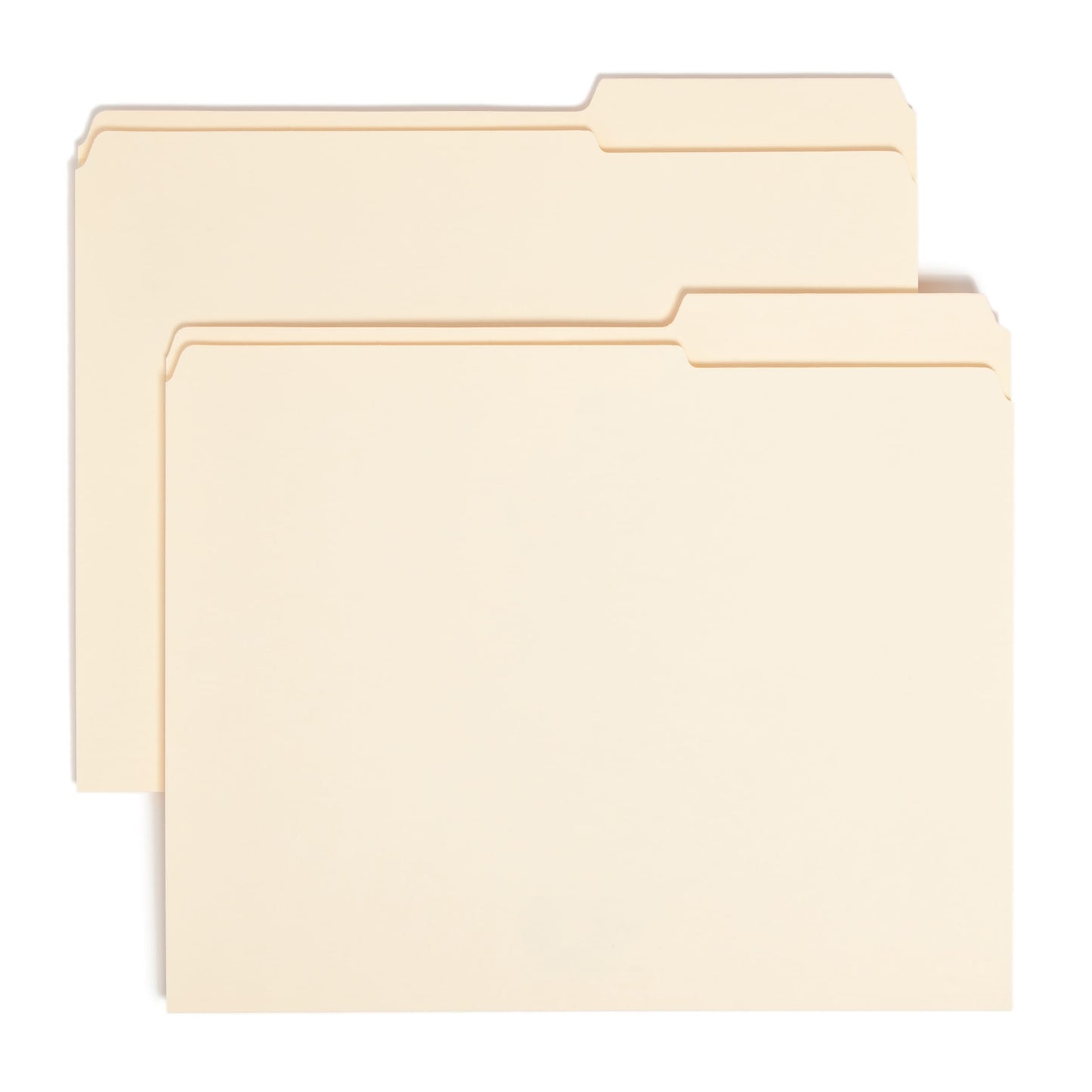 Reinforced Tab File Folders, 2/5-Cut Guide Height Right Tab, Manila Color, Letter Size, Set of 100, 086486103862