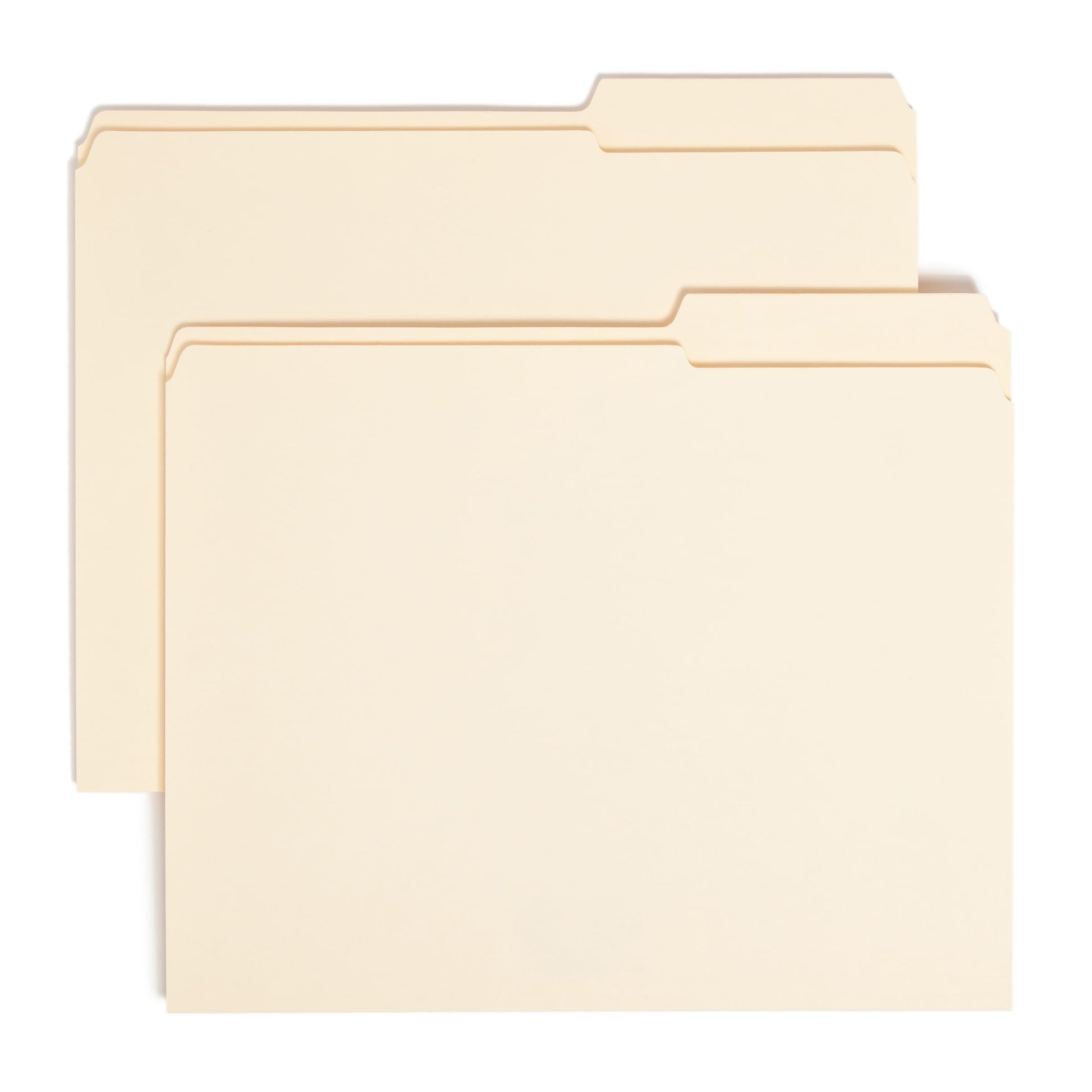 Reinforced Tab File Folders, 2/5-Cut Guide Height Right Tab, Manila Color, Letter Size, Set of 100, 086486103862