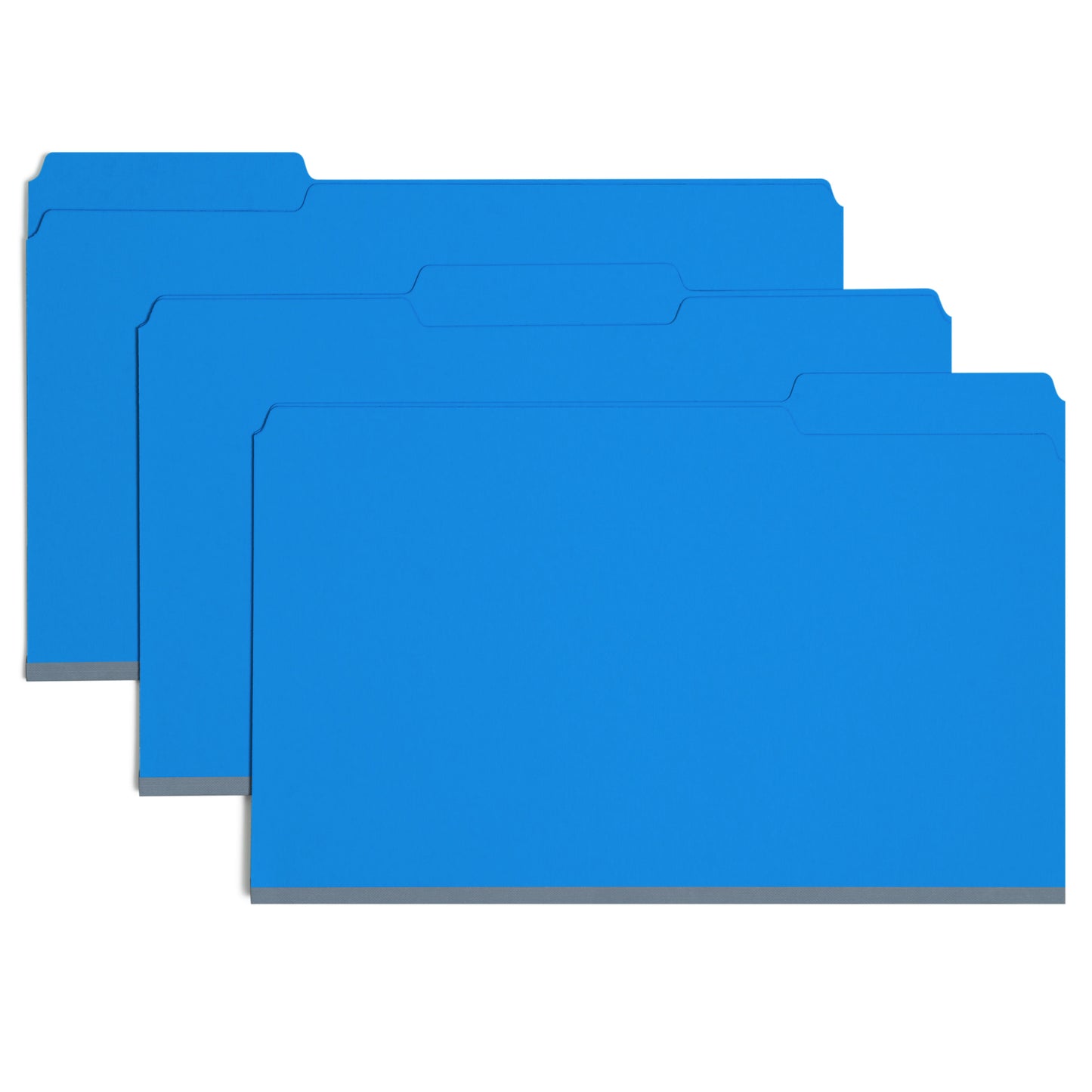 Pressboard File Folder, 1 inch Expansion, 1/3-Cut Tab, Dark Blue Color, Legal Size, Set of 25, 086486225410