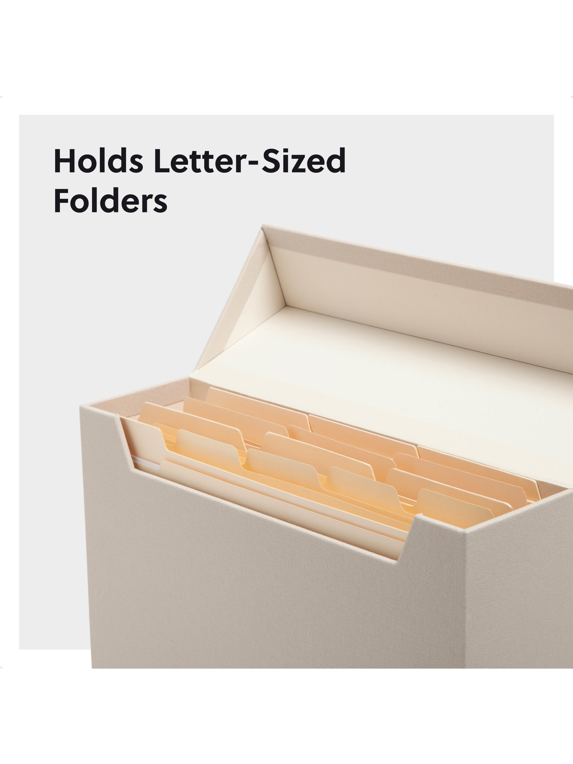 Flip Top Box, Beige Color, 13" X 9.4" X 3.7" Size, Set of 1, 086486702324