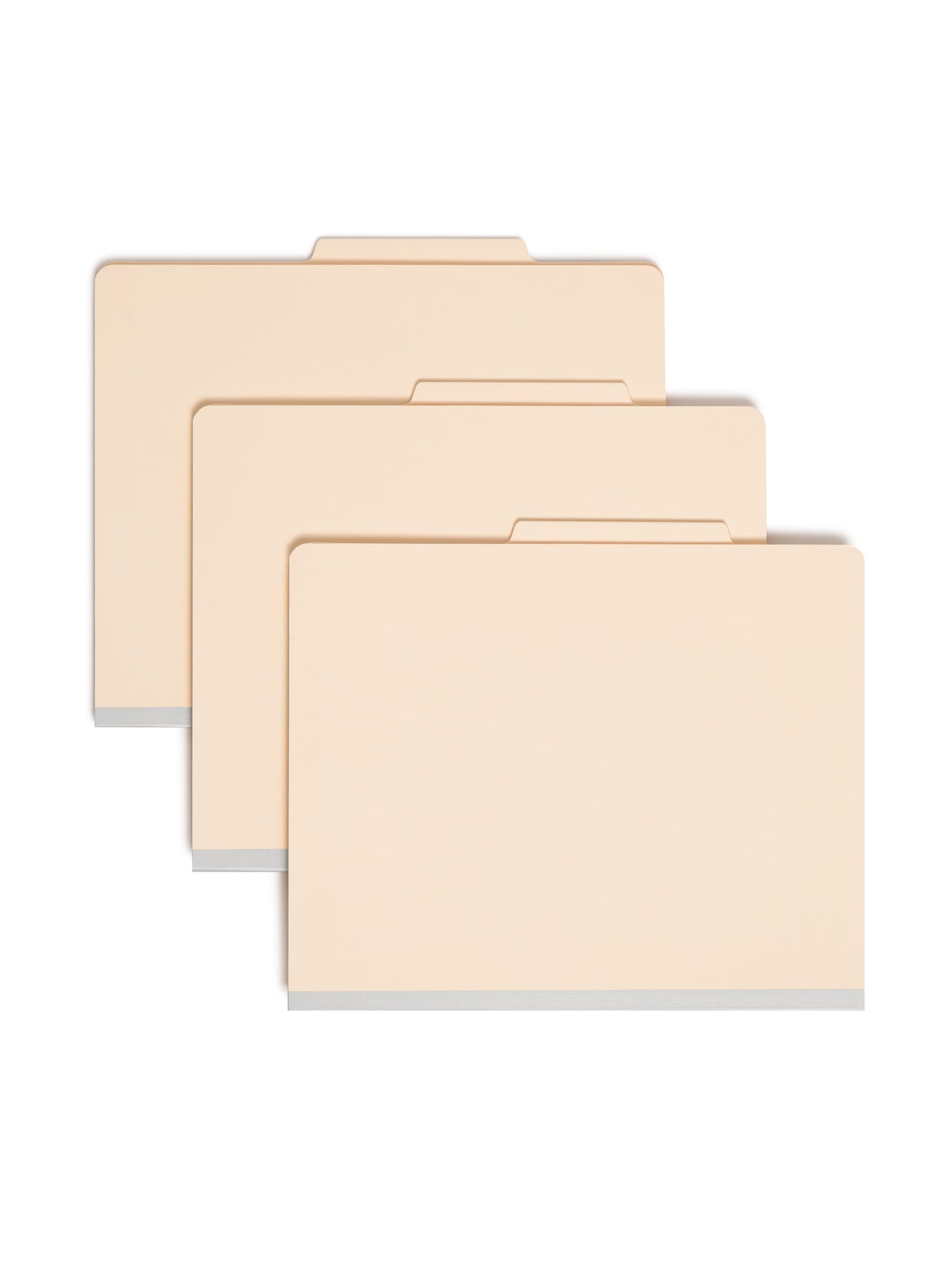 Classification File Folders, 2 Dividers, 2 inch Expansion, Manila Color, Letter Size, Set of 10, 30086486140004
