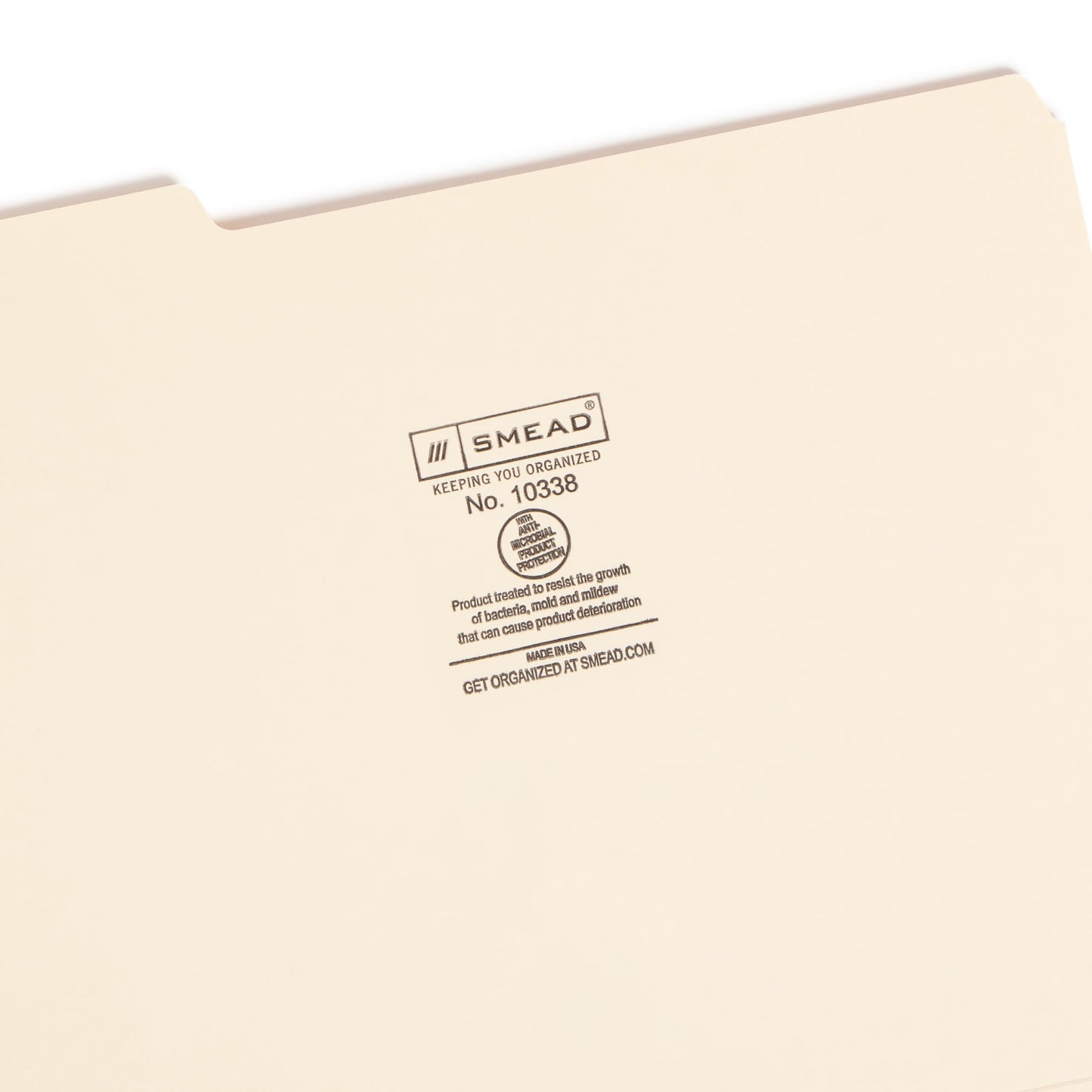 File Folders with Antimicrobial Product Protection, Manila Color, Letter Size, Set of 100, 086486103381