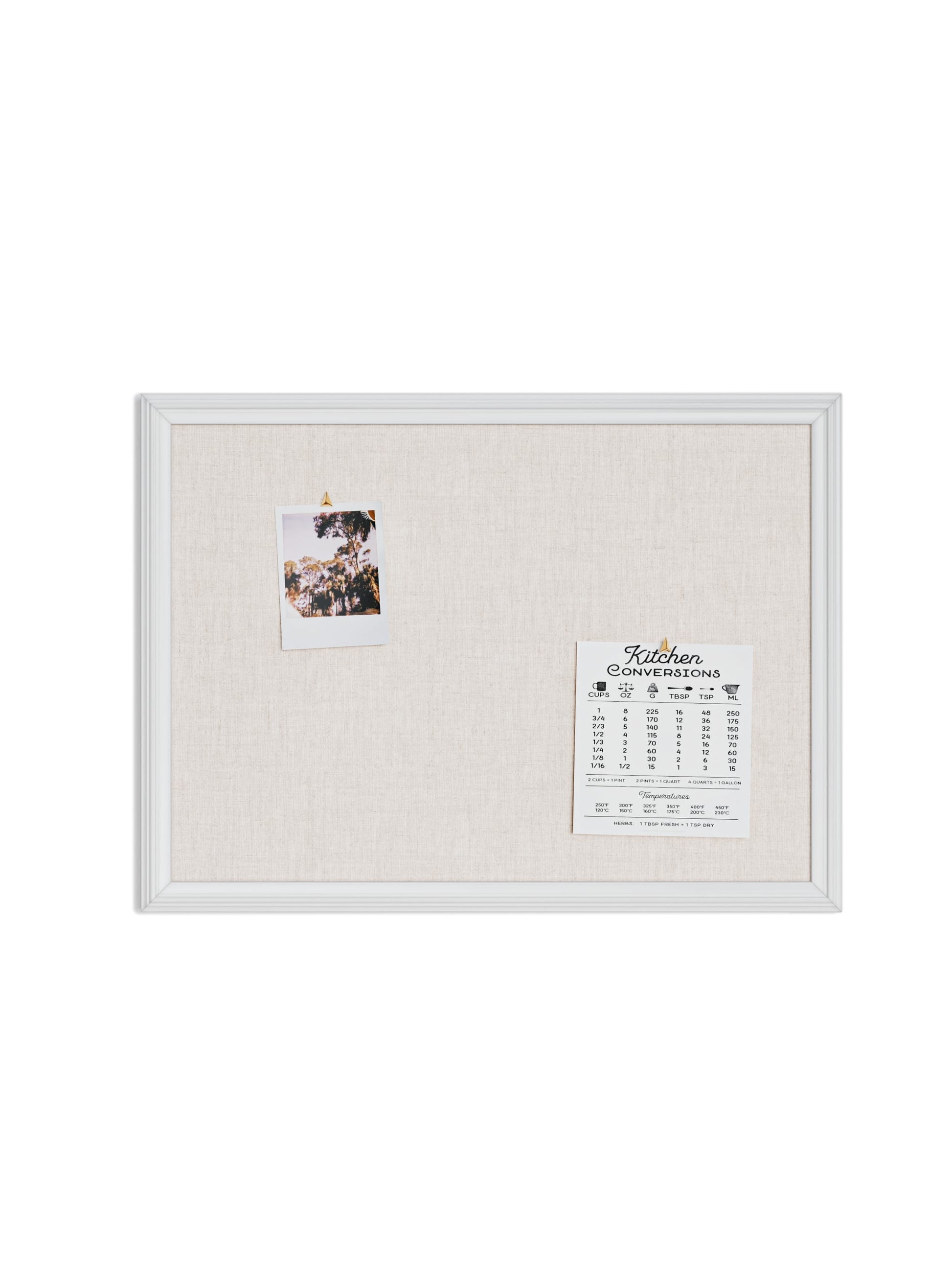 Decor Frame Linen Bulletin Board, White, Brown, 23" x 17", 2' or Smaller, Brown, 23" X 17" Size, Set of 1, 843463132648