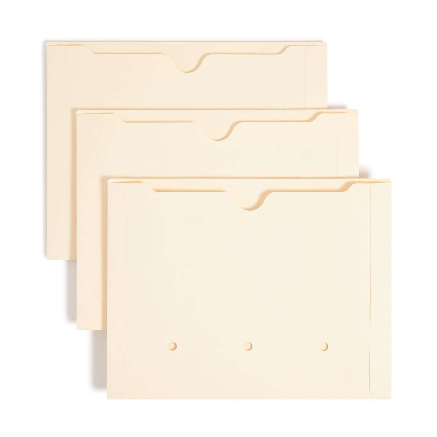 End Tab Dental-Style File Jacket, Straight-Cut Tab, Manila Color, Letter Size, Set of 50, 30086486769007