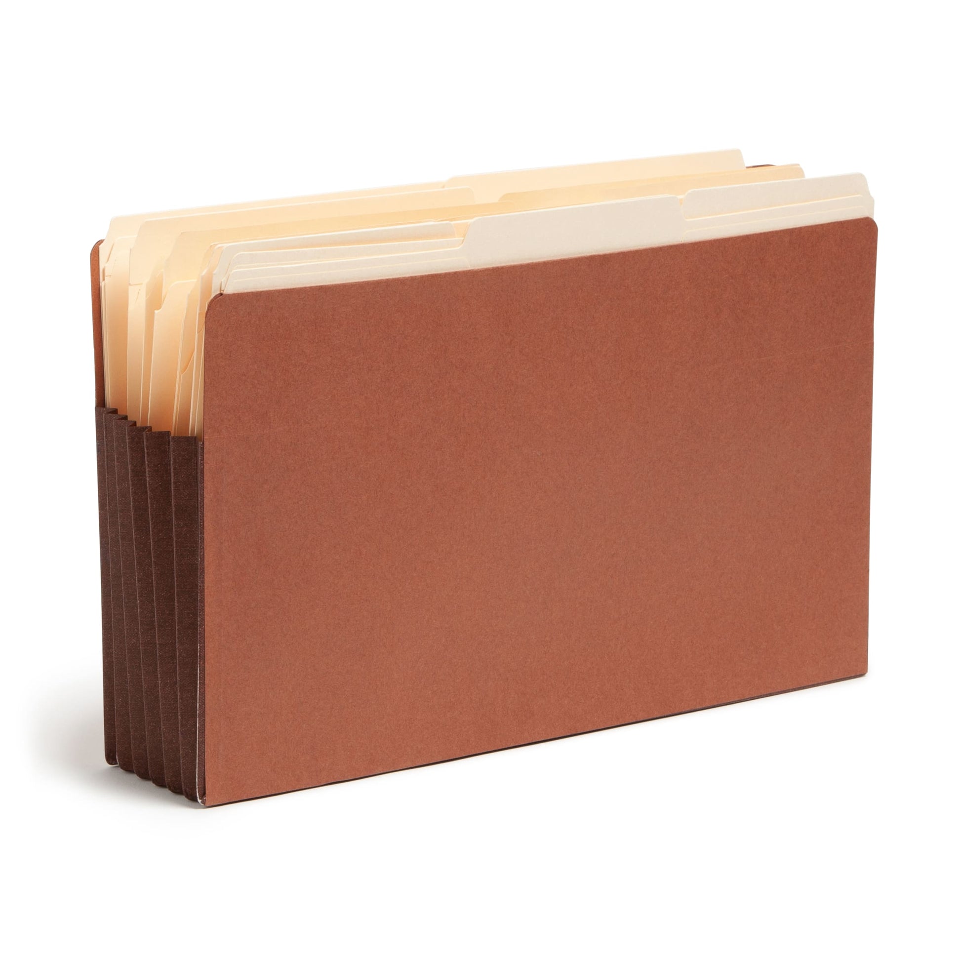 Reinforced End Tab File Pockets, Straight-Cut Tab, 5-1/4 inch Expansion, Dark Brown Color, Extra Wide Legal Size, Set of 10, 30086486746916