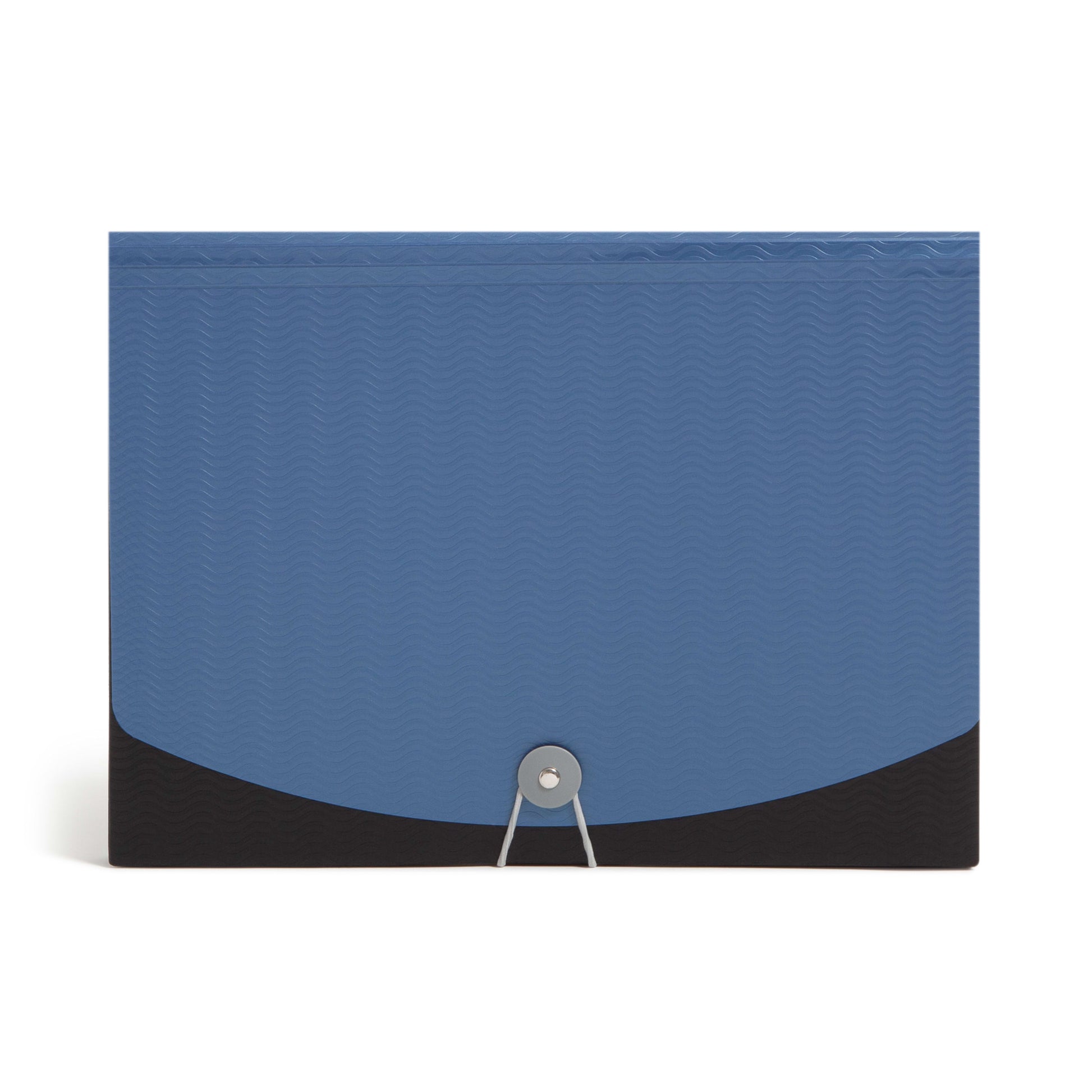 Poly Expanding Files with Flap, 12 Pockets, Wave Pattern, Blue Color, Letter Size, Set of 1, 086486708630