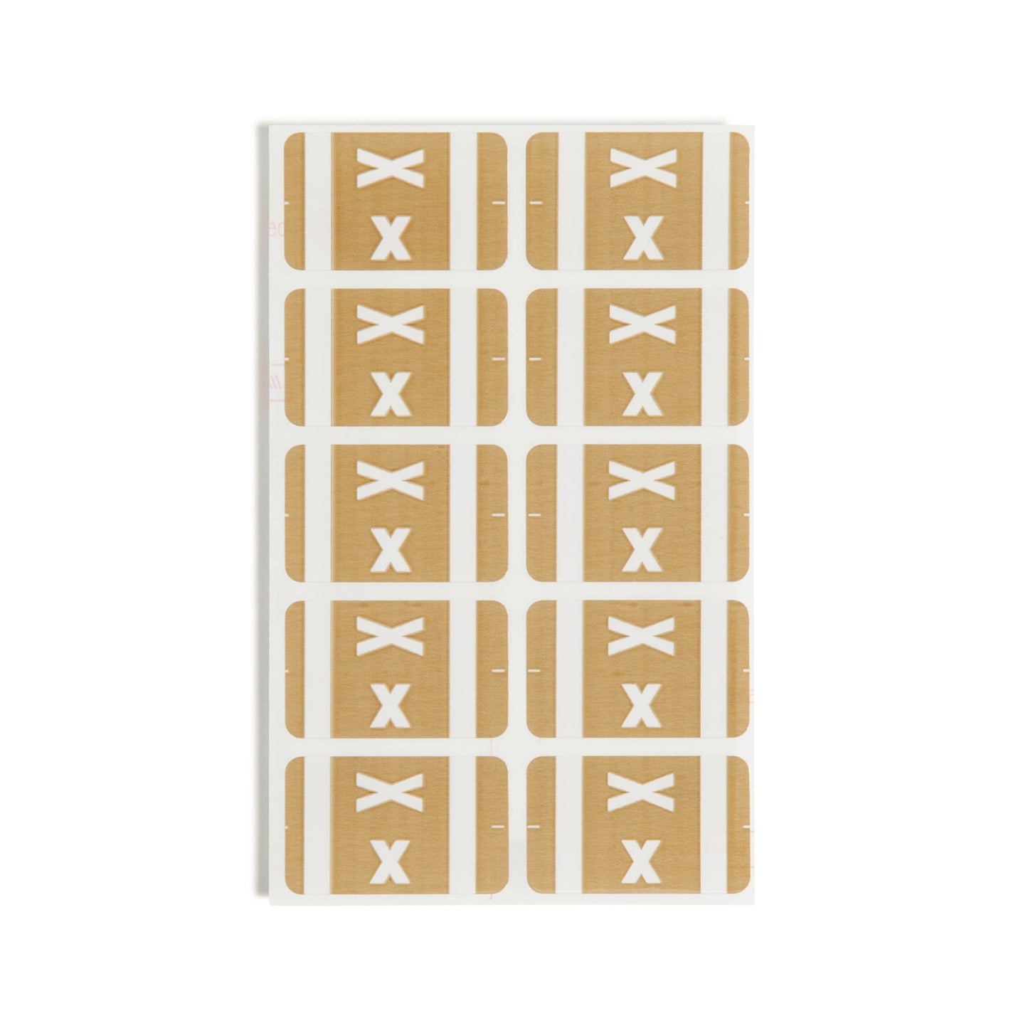 AlphaZ® ACCS Color Coded Alphabetic Labels - Sheets, Light Brown Color, 1" X 1-5/8" Size, Set of 100, 086486671941