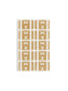 AlphaZ® ACCS Color Coded Alphabetic Labels - Sheets, Light Brown Color, 1" X 1-5/8" Size, Set of 100, 086486671941