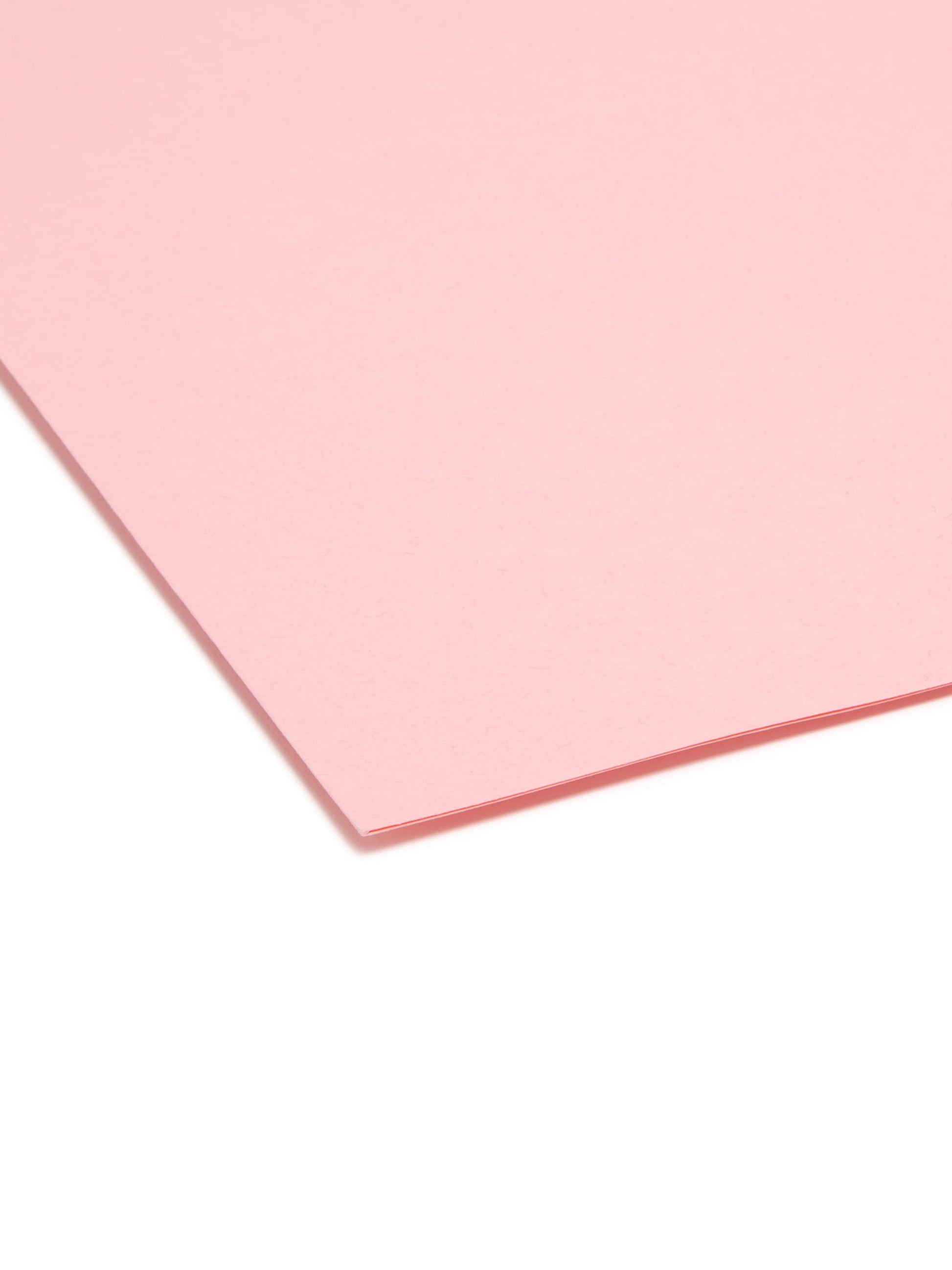 Standard File Folders, Straight-Cut Tab, Pink Color, Letter Size, Set of 100, 086486109420