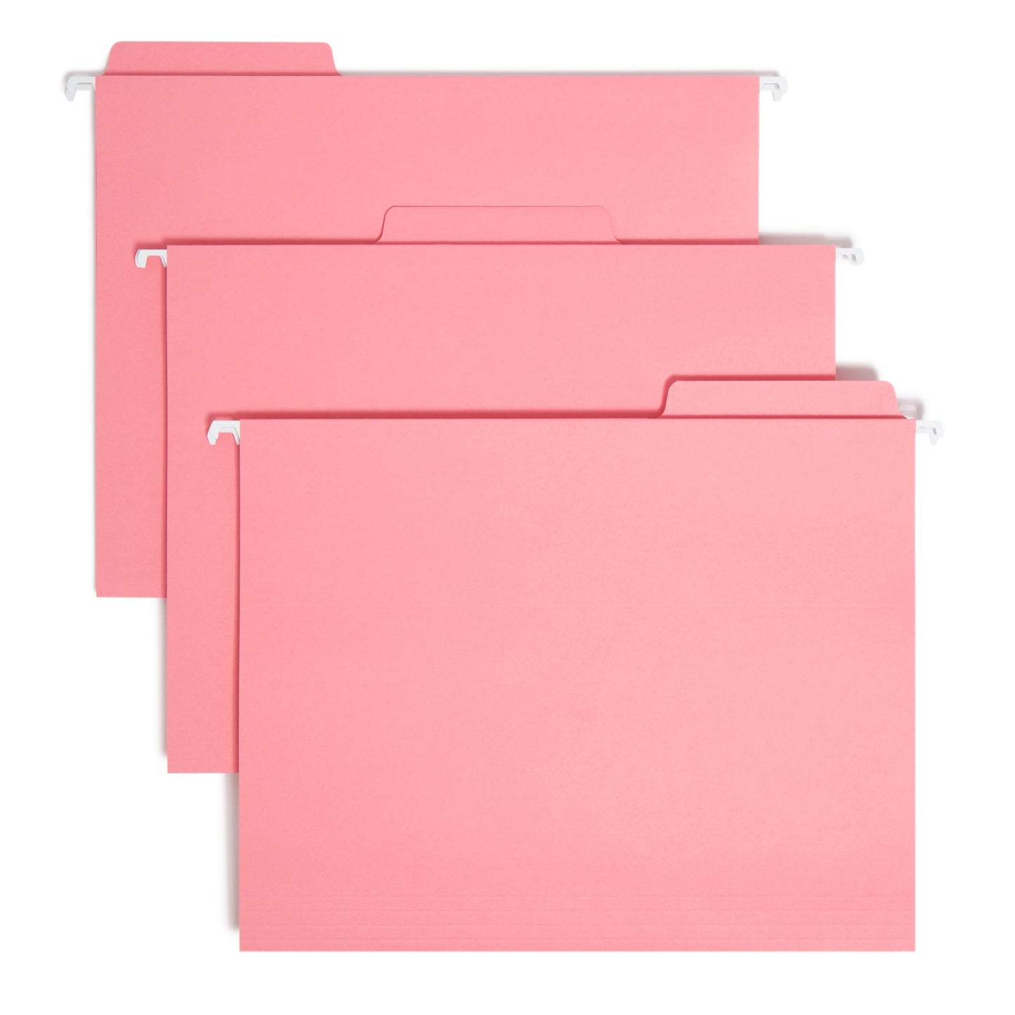 FasTab® Hanging File Folders, 1/3-Cut Tab, Dark Pink Color, Letter Size, Set of 9, 086486640145