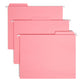 FasTab® Hanging File Folders, 1/3-Cut Tab, Dark Pink Color, Letter Size, Set of 9, 086486640145