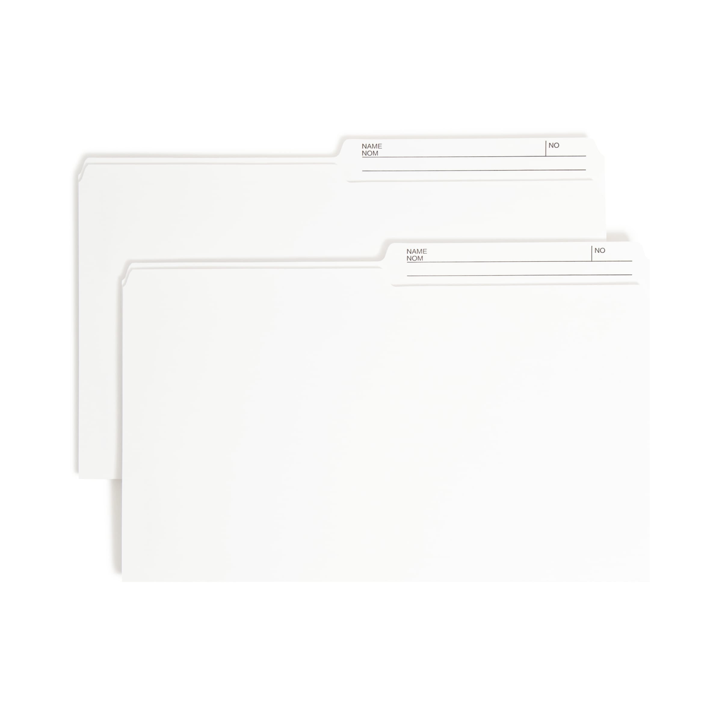 Reversible Printed Tab Fastener File Folders
