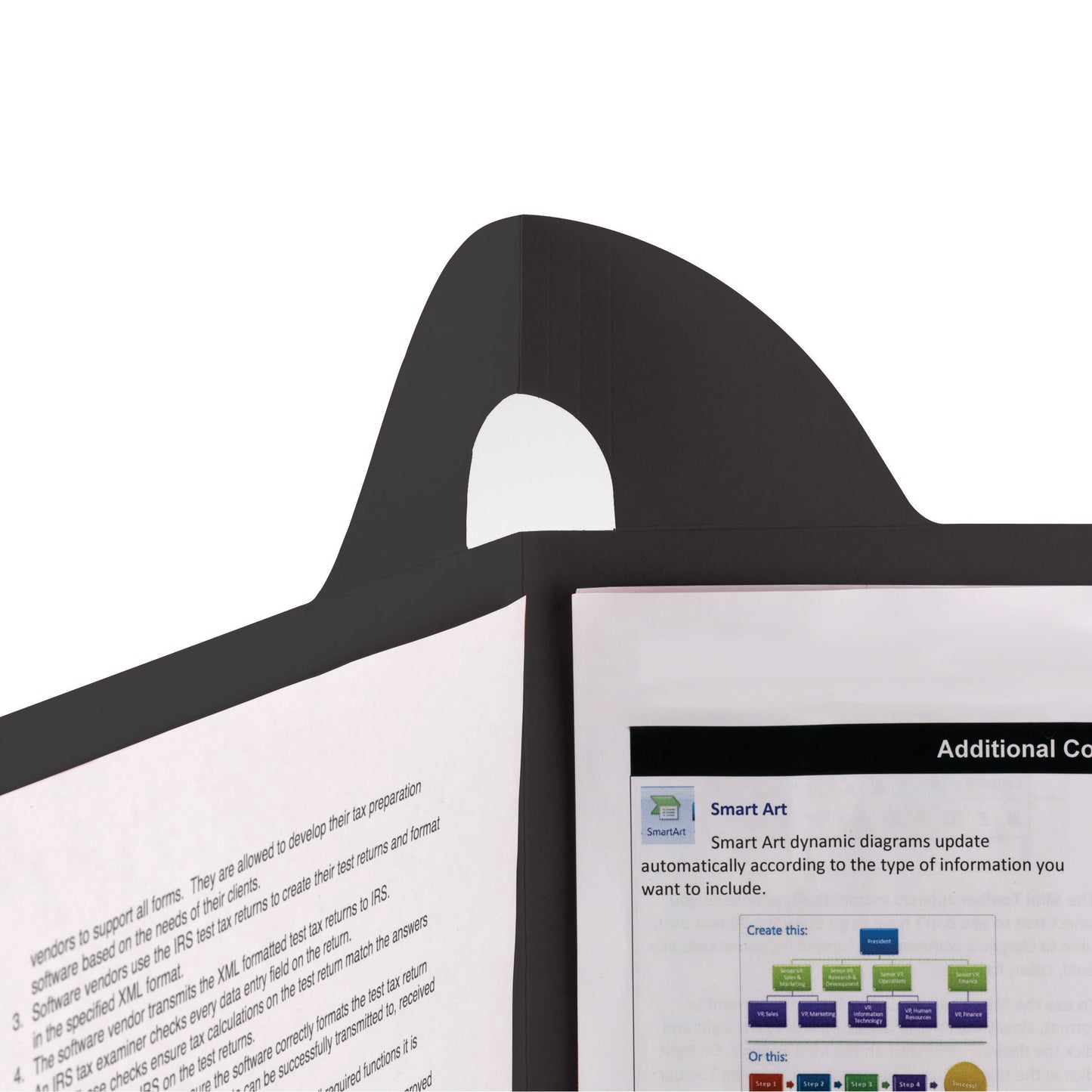 Lockit® Two-Pocket Folders, Black Color, Letter Size, Set of 25, 30086486879812