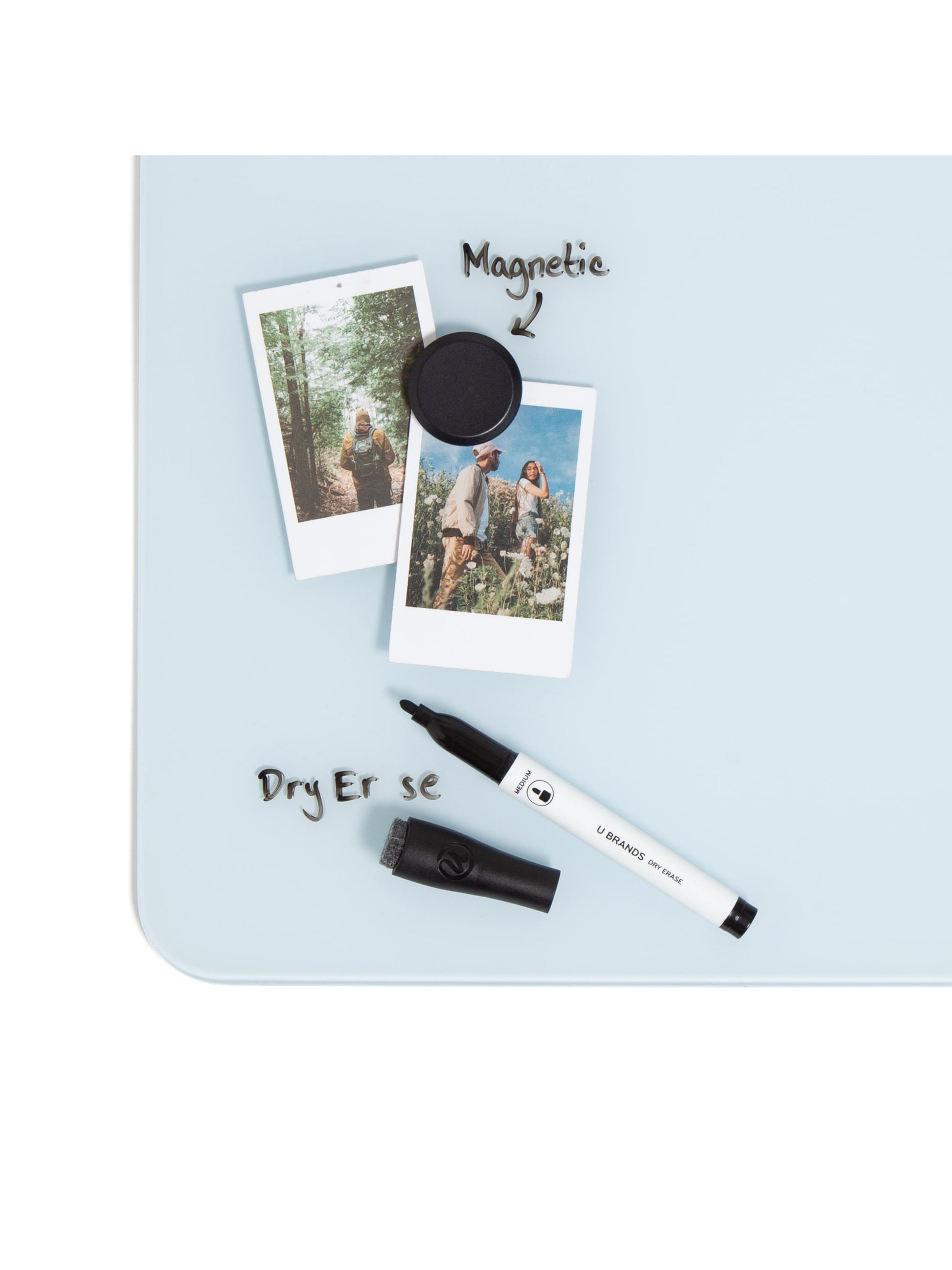 Glass Cubicle Magnetic Dry Erase Board, White, 12" x 12", 2' or Smaller, White, 12" X 12" Size, Set of 1, 817894023431