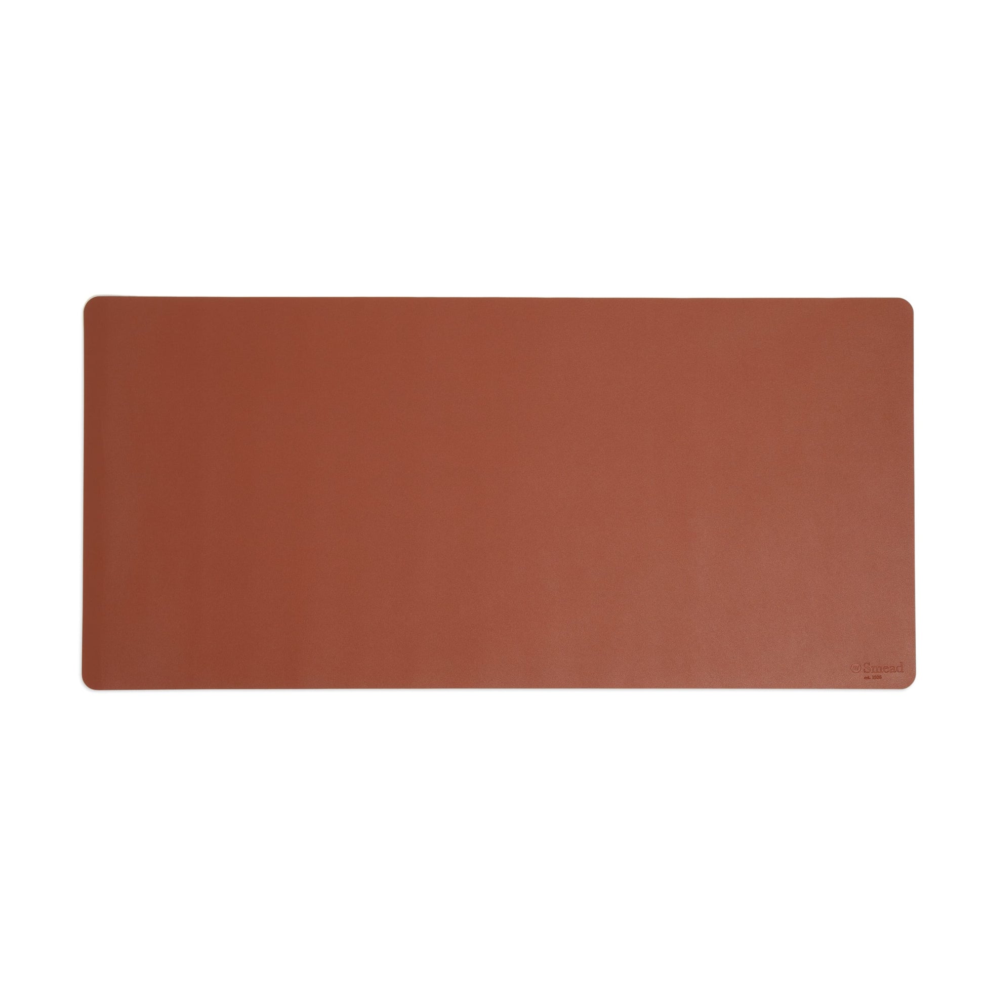 Vegan Leather Desk Pad, Saddle Color, 36"X17" Size, Set of 1, 086486648271