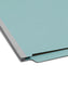 SafeSHIELD® Pressboard End Tab Classification File Folders, Straight-Cut Tab, 2 inch Expansion, 2 Divider, Blue Color, Legal Size, Set of 10, 30086486297814