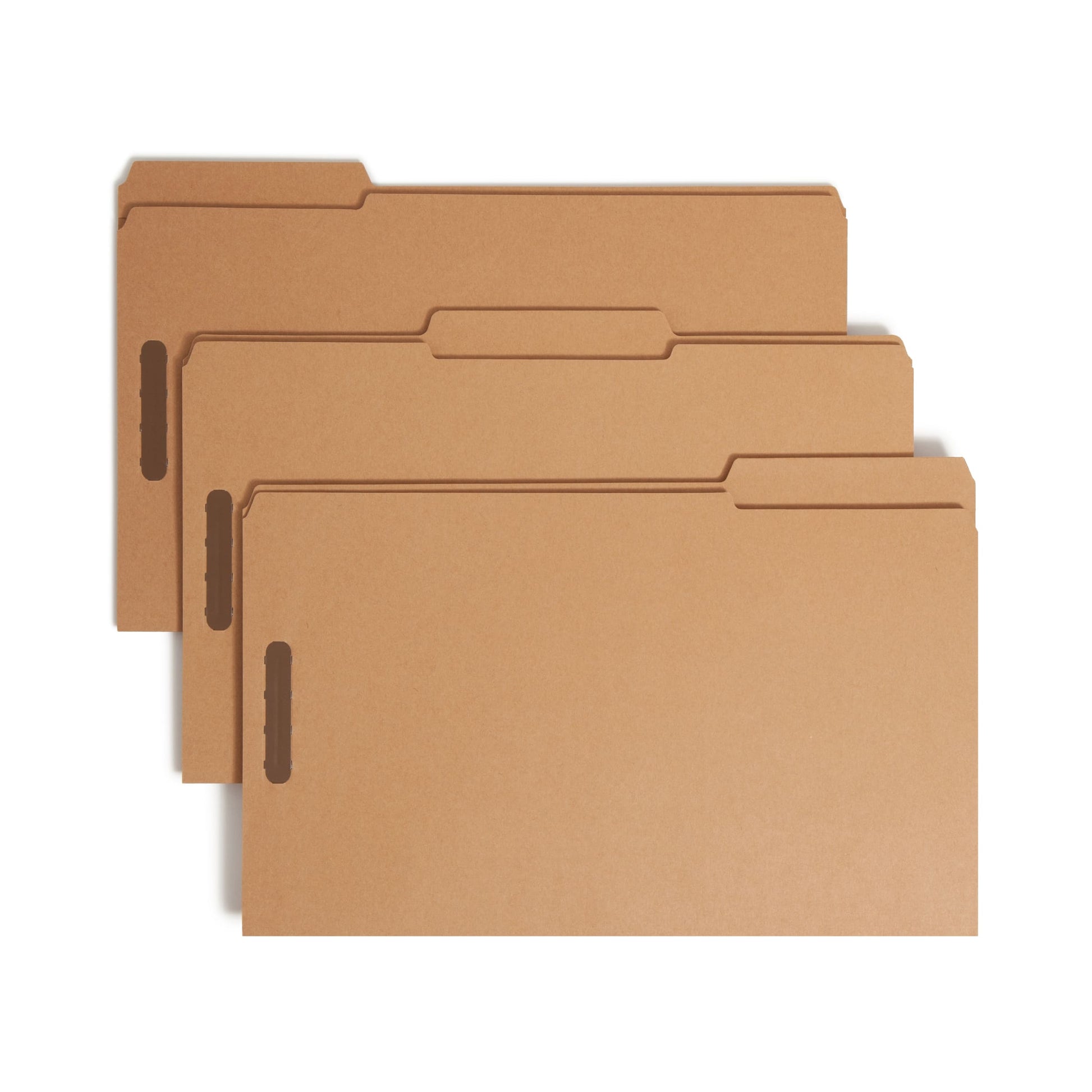 Reinforced Tab Fastener File Folders, 1/3-Cut Tab, 2 Fasteners, Kraft Color, Legal Size, Set of 50, 086486198370