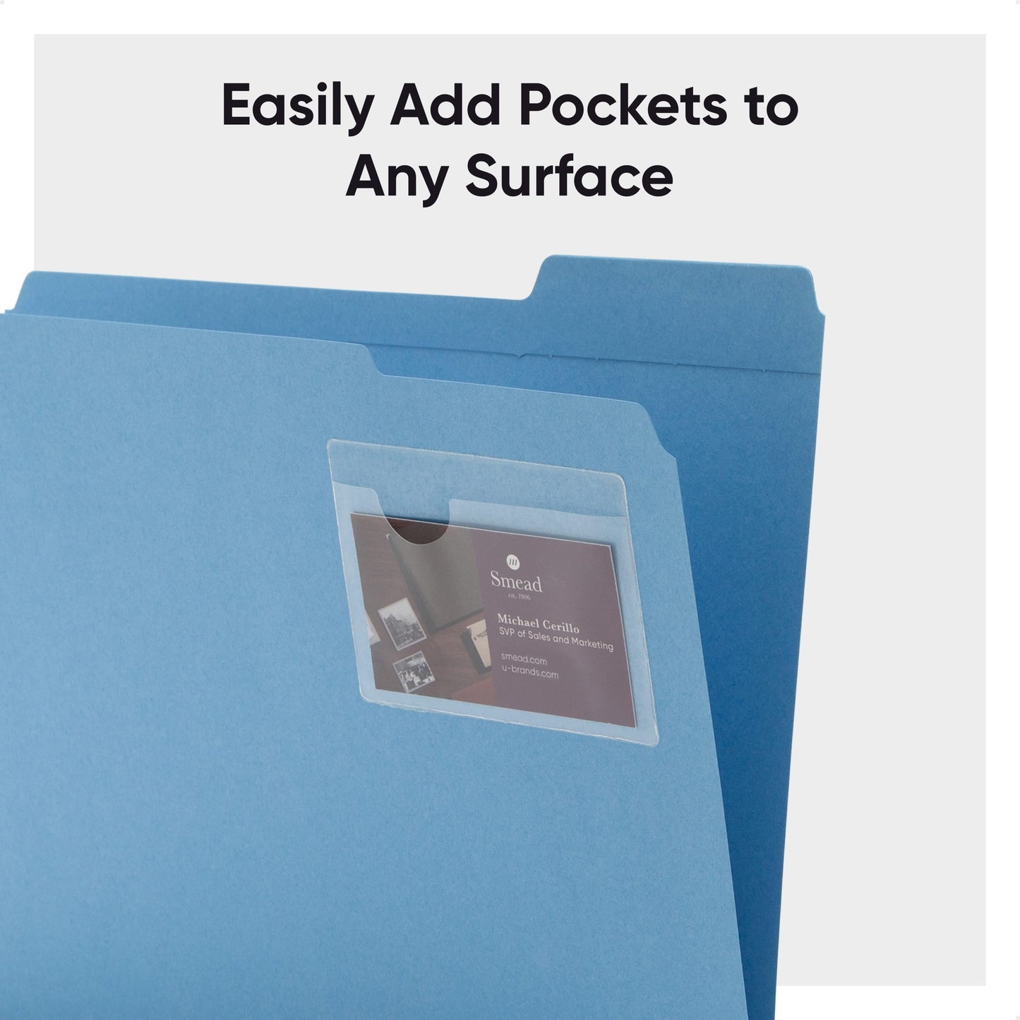 Self-Adhesive Poly Pockets, Clear Color, 2" X 3" Size, Set of 100, 086486681230