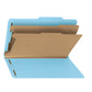 Pressboard Classification File Folders, 2 Dividers, 2 inch Expansion, Blue Color, Legal Size, Set of 5, 086486190480