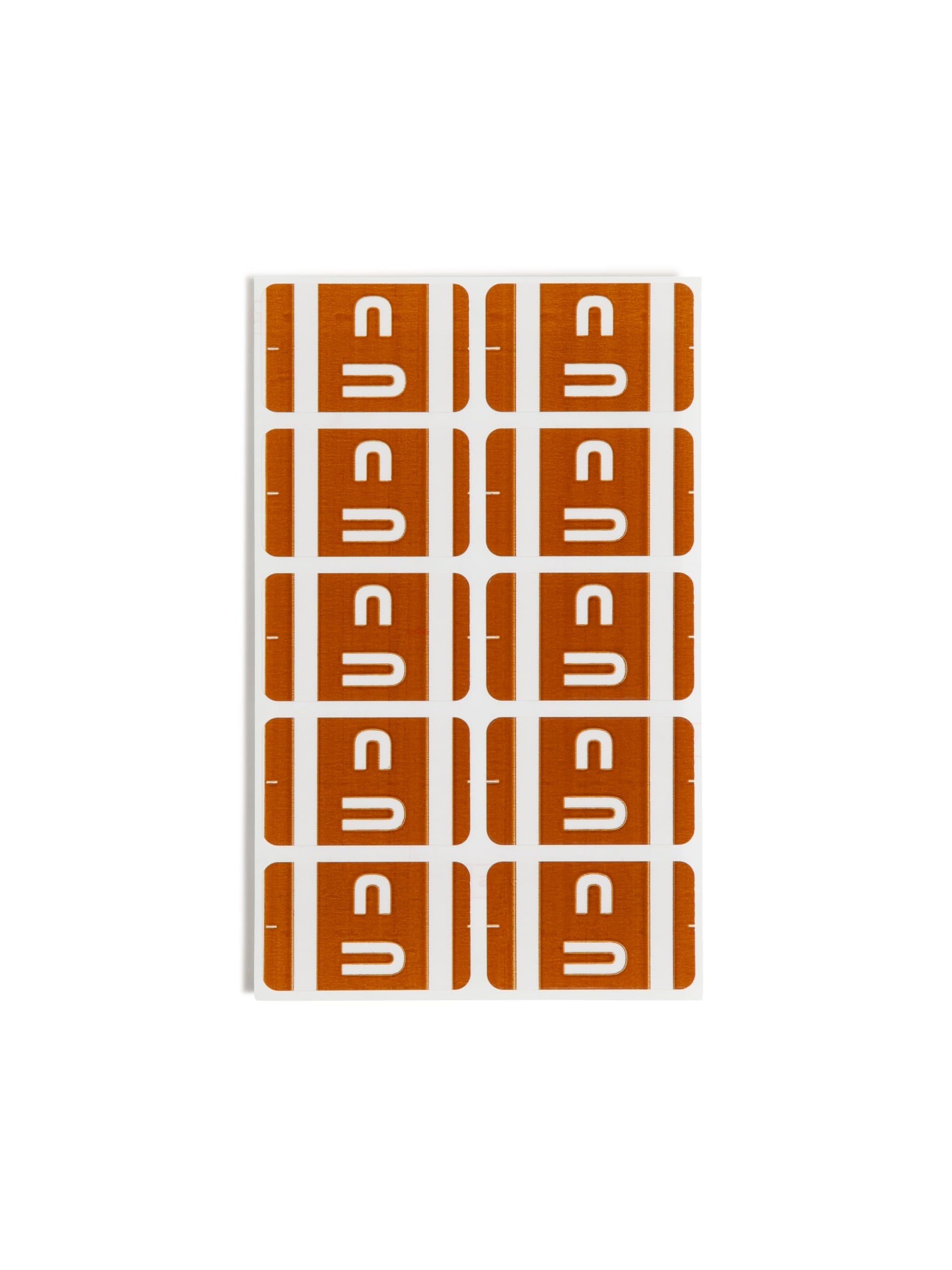 AlphaZ® ACCS Color Coded Alphabetic Labels - Sheets, Dark Brown Color, 1" X 1-5/8" Size, Set of 100, 086486671910