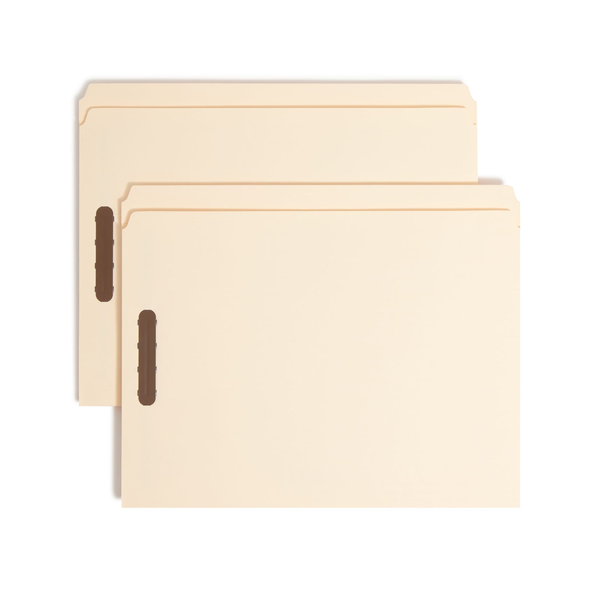 Reinforced Tab Fastener File Folders, Straight-Cut Tab, 2 Fasteners, Manila Color, Letter Size, Set of 50, 086486145138