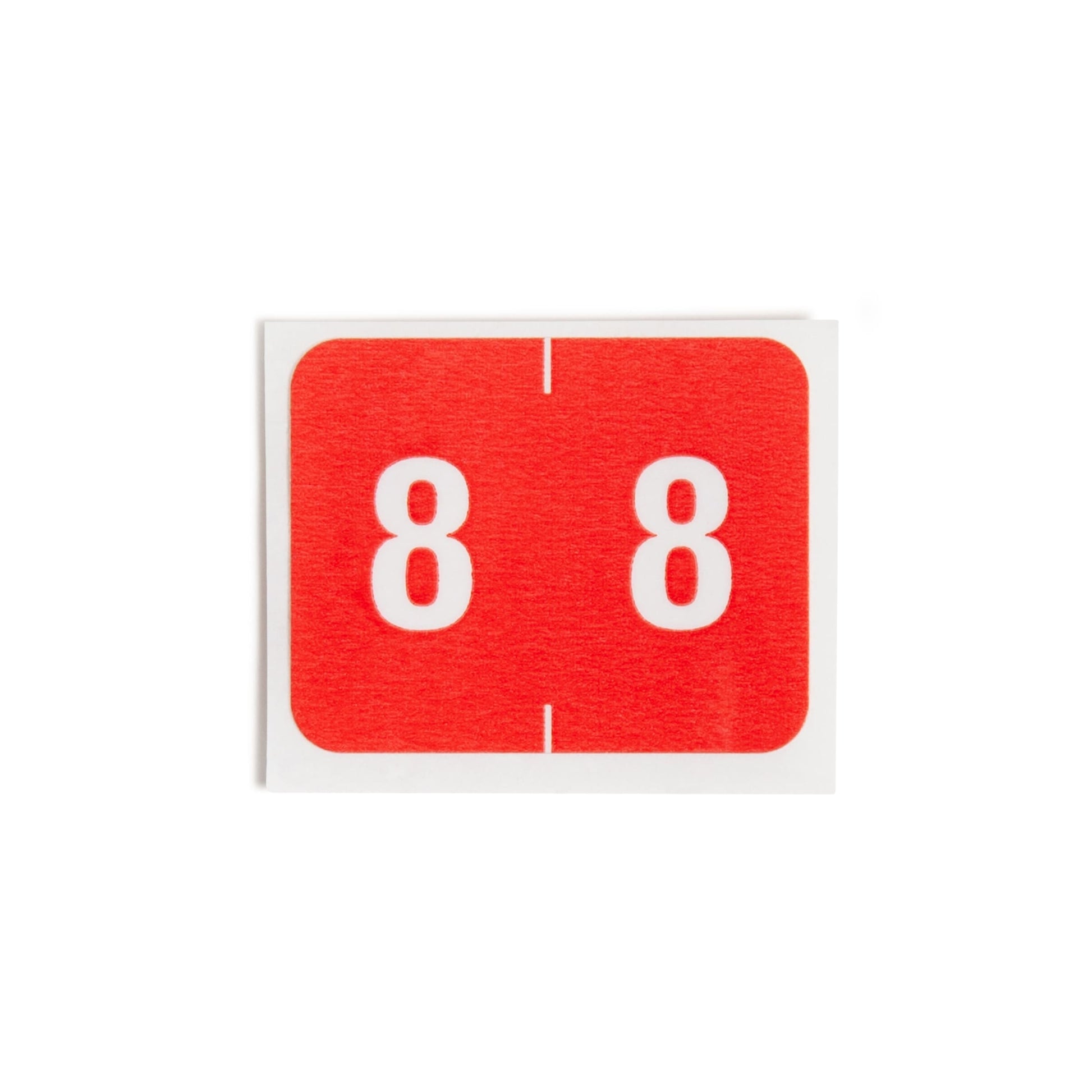 DCCRN Color-Coded Numeric Labels - Rolls, Red Color, 1-1/4" X 1" Size, Set of 500, 086486673488