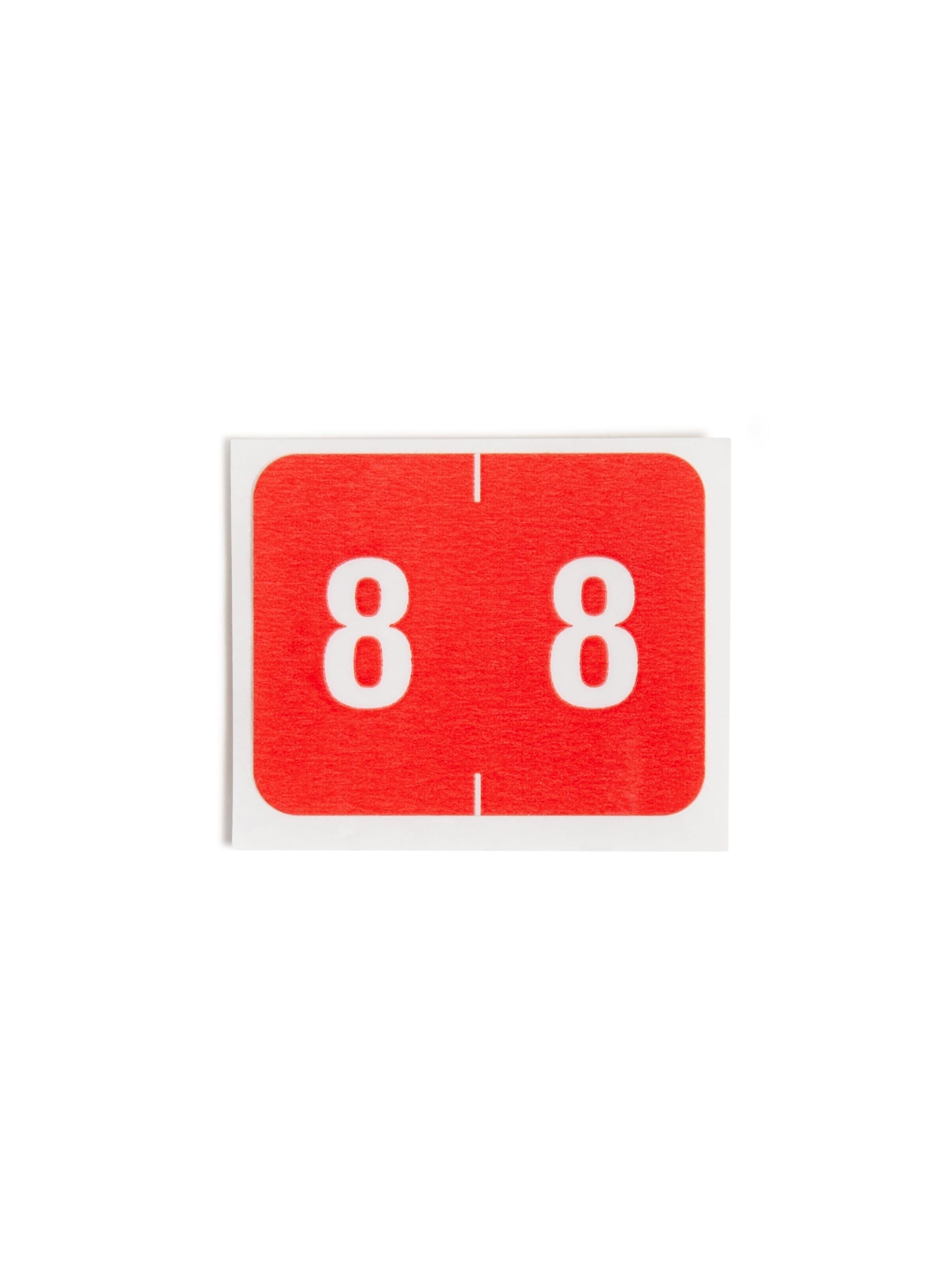 DCCRN Color-Coded Numeric Labels - Rolls, Red Color, 1-1/4" X 1" Size, Set of 50, 086486673488