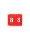 DCCRN Color-Coded Numeric Labels - Rolls, Red Color, 1-1/4" X 1" Size, Set of 50, 086486673488