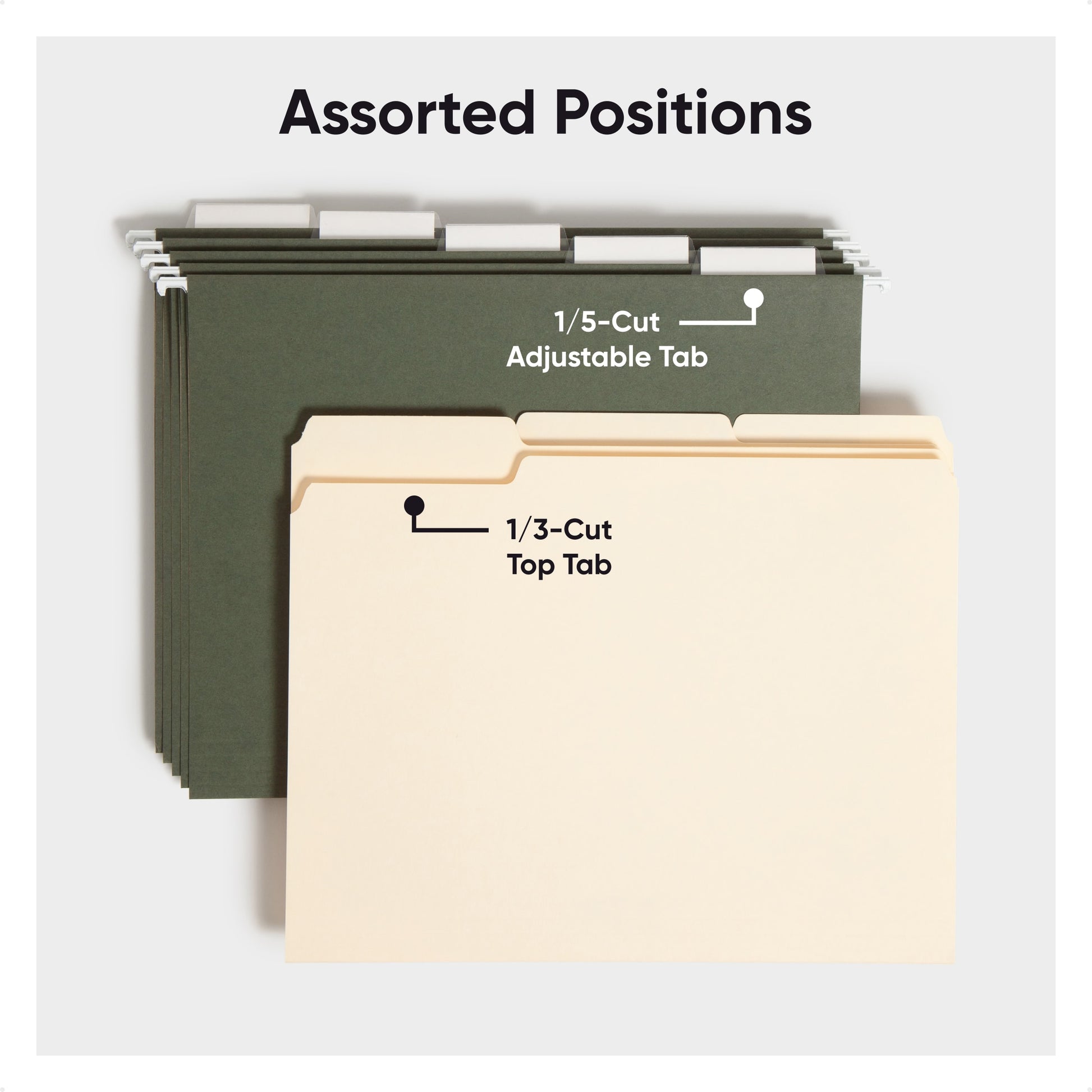 Hanging Filing Kit, 1/5-Cut Tab, Standard Green Color, Letter Size, Set of 1, 086486920070