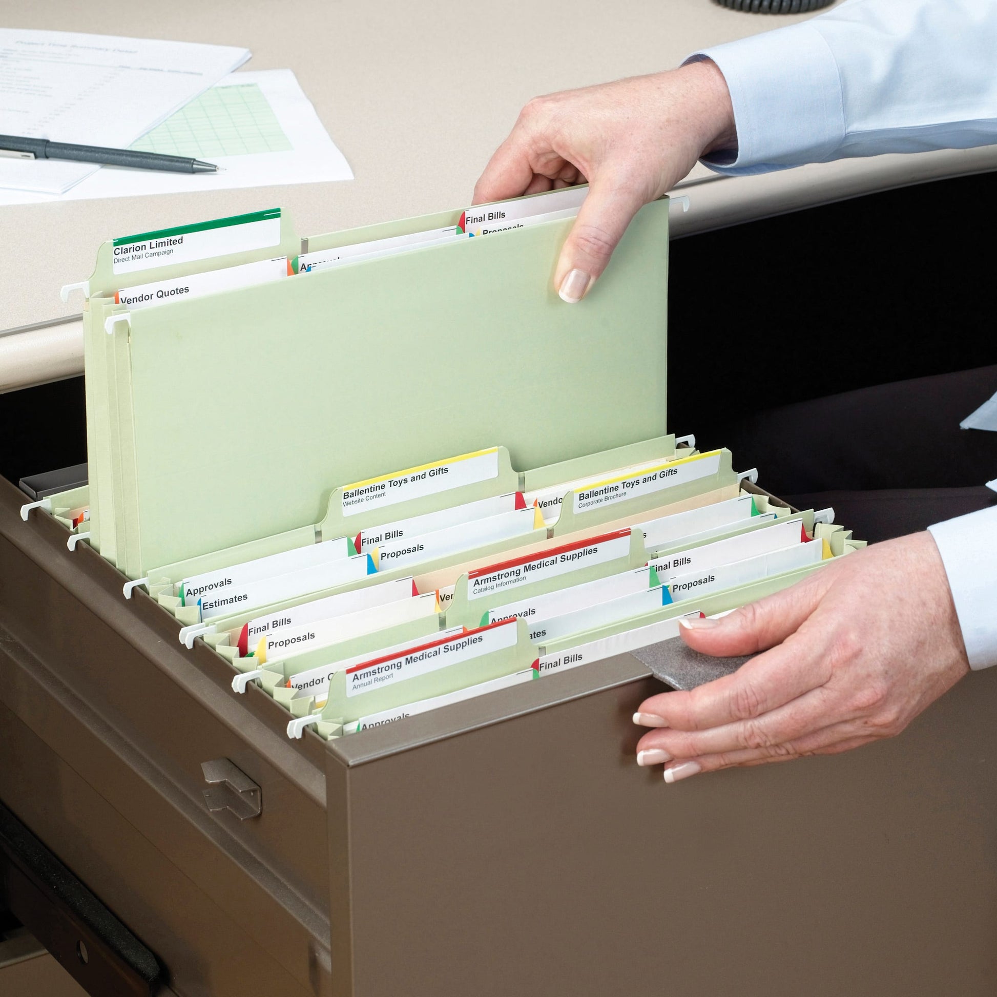 Interior File Folders, Manila Color, Legal Size, Set of 100, 086486152303