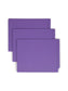 Shelf-Master® Reinforced End Tab Fastener File Folders, Straight-Cut Tab, Purple Color, Letter Size, Set of 50, 086486254403