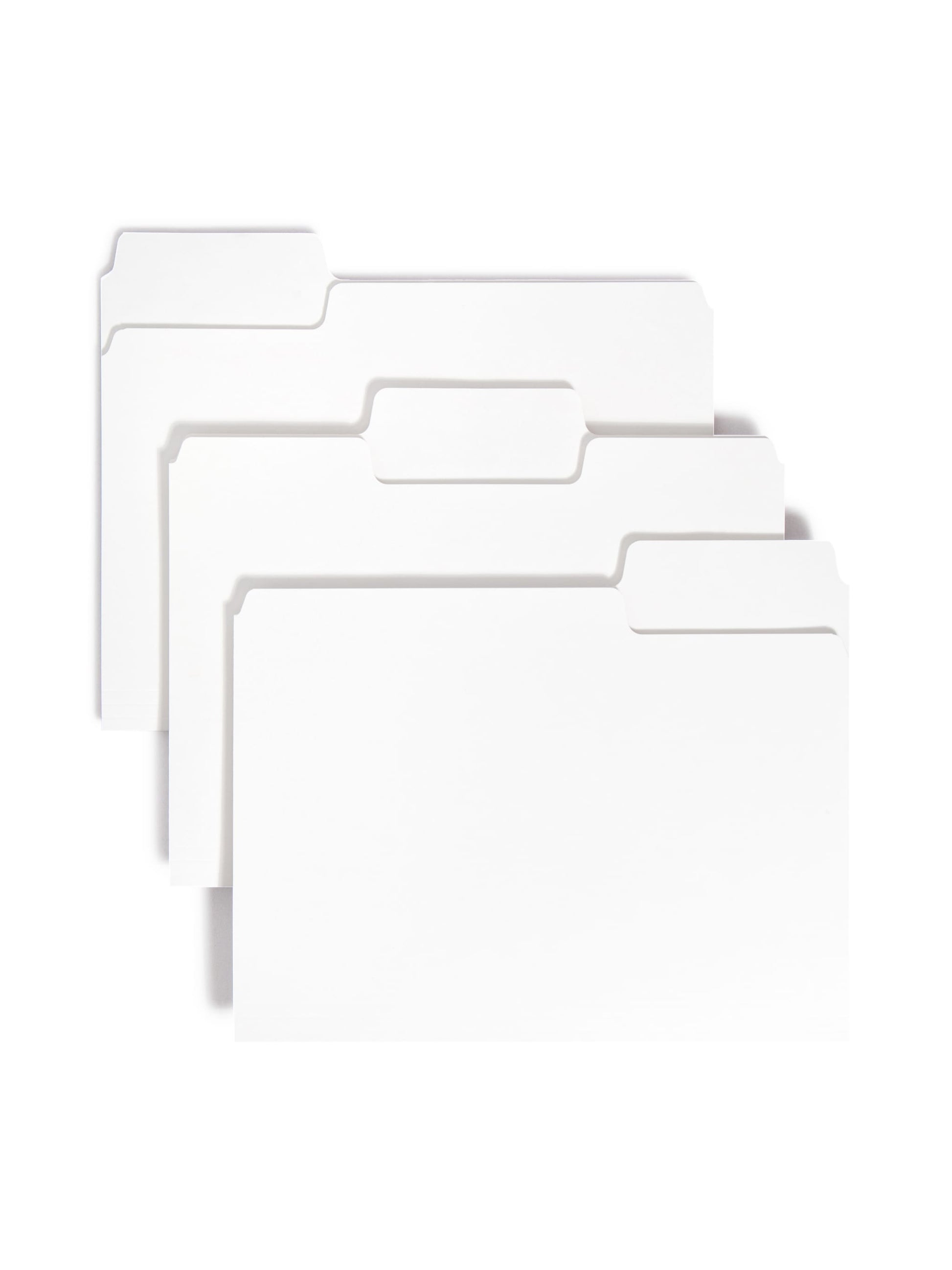 SuperTab® File Folders, 1/3-Cut Tab, White Color, Letter Size, Set of 100, 086486119801