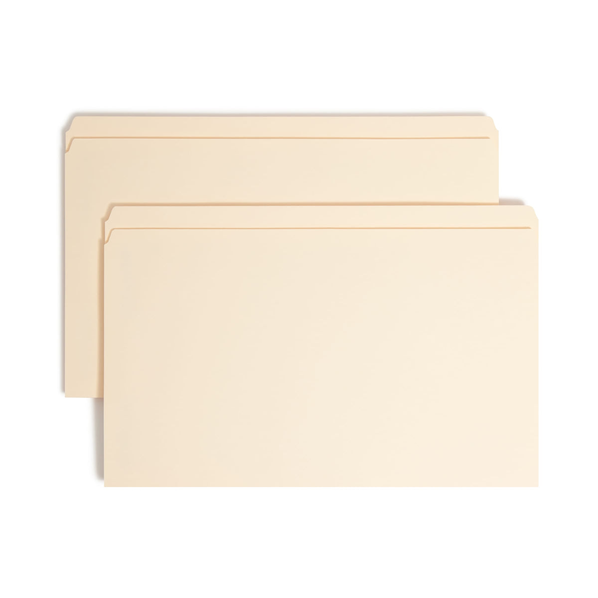 Reinforced Tab Fastener File Folders, Straight-Cut Tab, 1 Fastener, Manila Color, Legal Size, Set of 50, 086486195102
