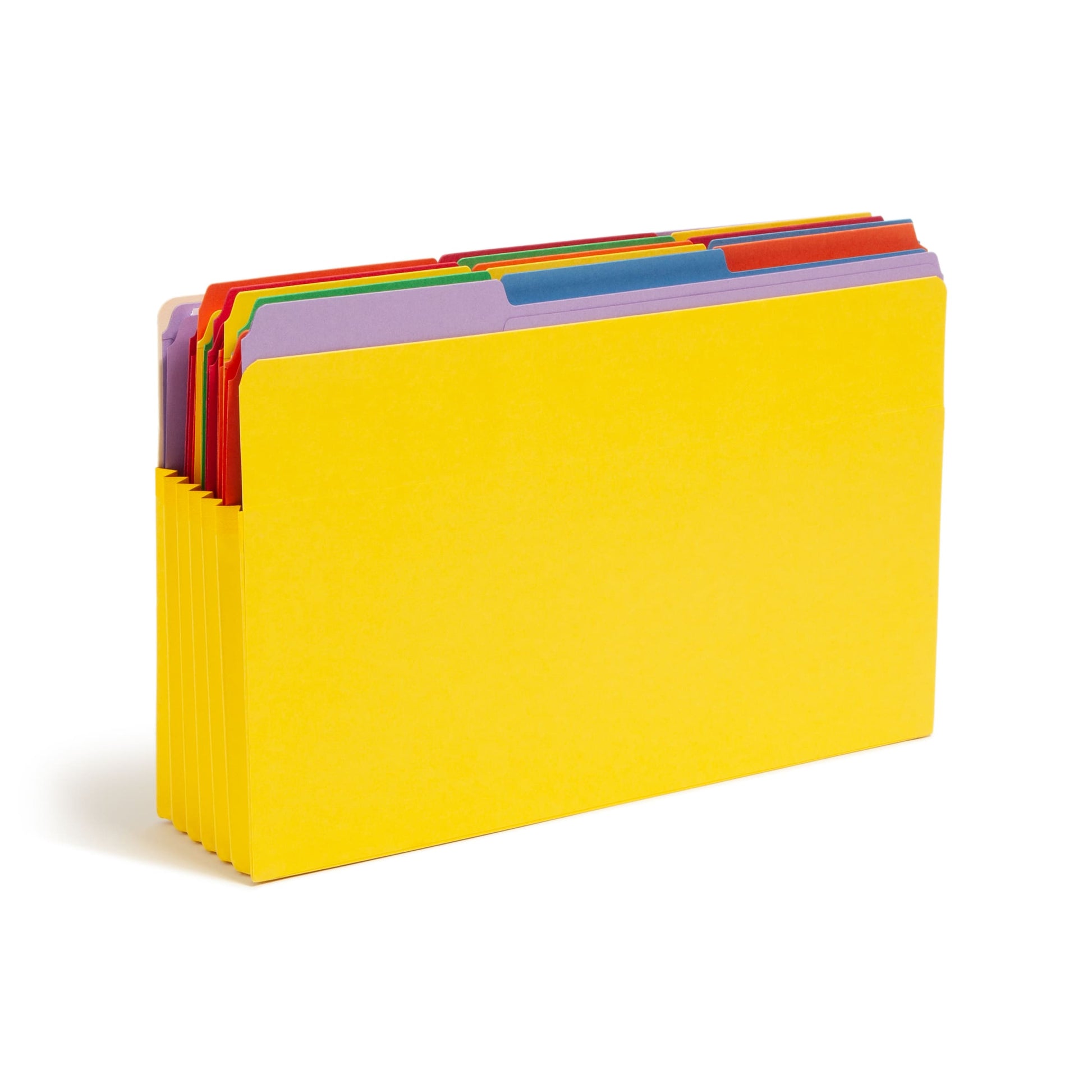 File Pockets, 5-1/4 inch Expansion, Straight-Cut Tab, Yellow Color, Legal Size, Set of 10, 30086486742437