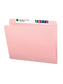 Reinforced Tab File Folders, Straight-Cut Tab, Pink Color, Letter Size, Set of 100, 086486126106