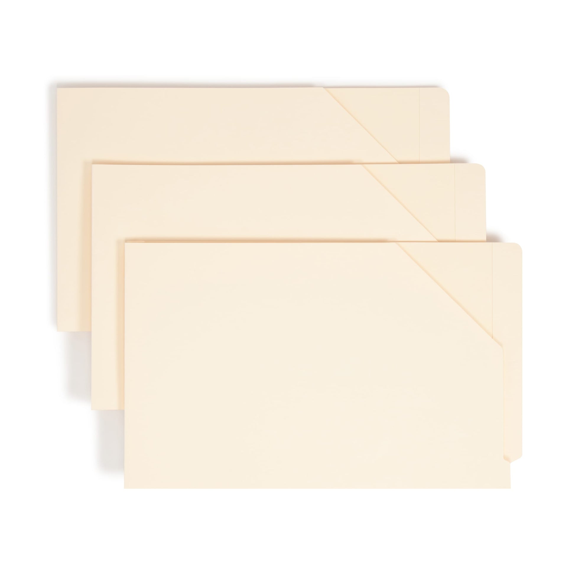 Shelf-Master® Reinforced End Tab File Jackets, Straight-Cut Tab, 14 Point, Manila Color, Legal Size, Set of 50, 30086486767409